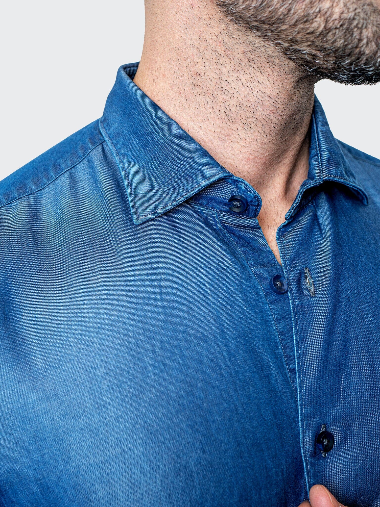Fibonacci Shiny Denim Blue Shirt