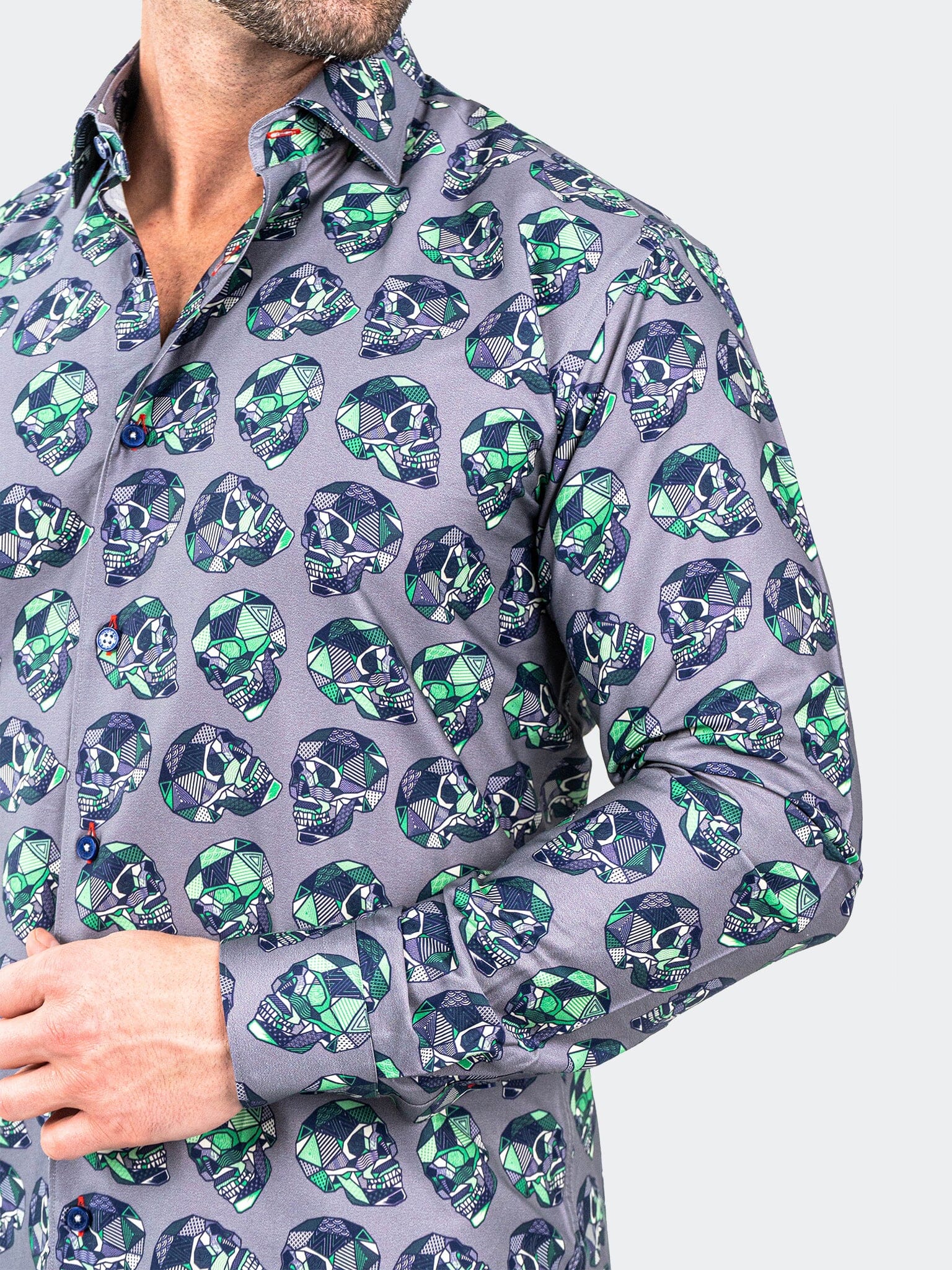 Fibonacci SkullPatch Grey Shirt