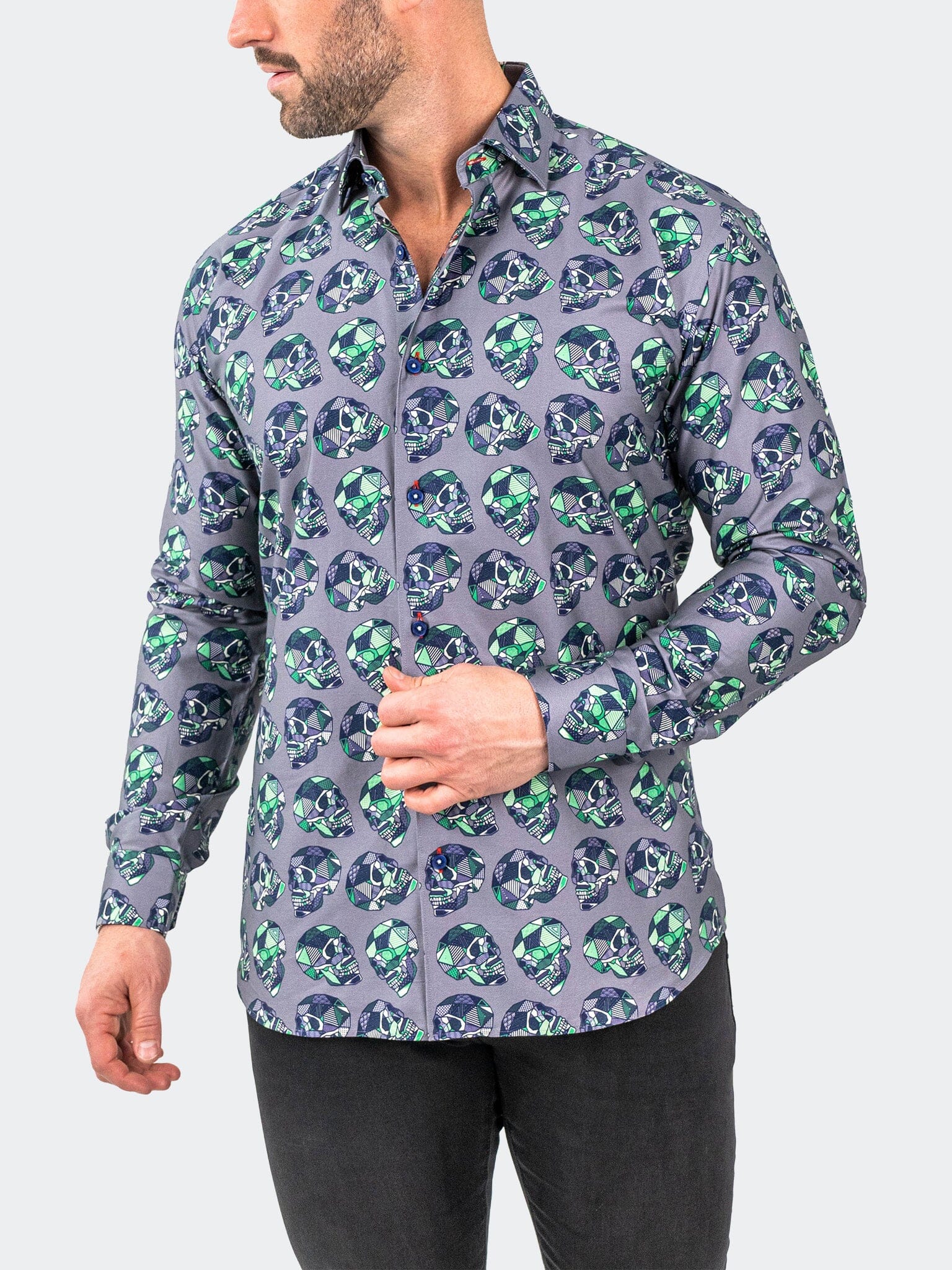 Fibonacci SkullPatch Grey Shirt