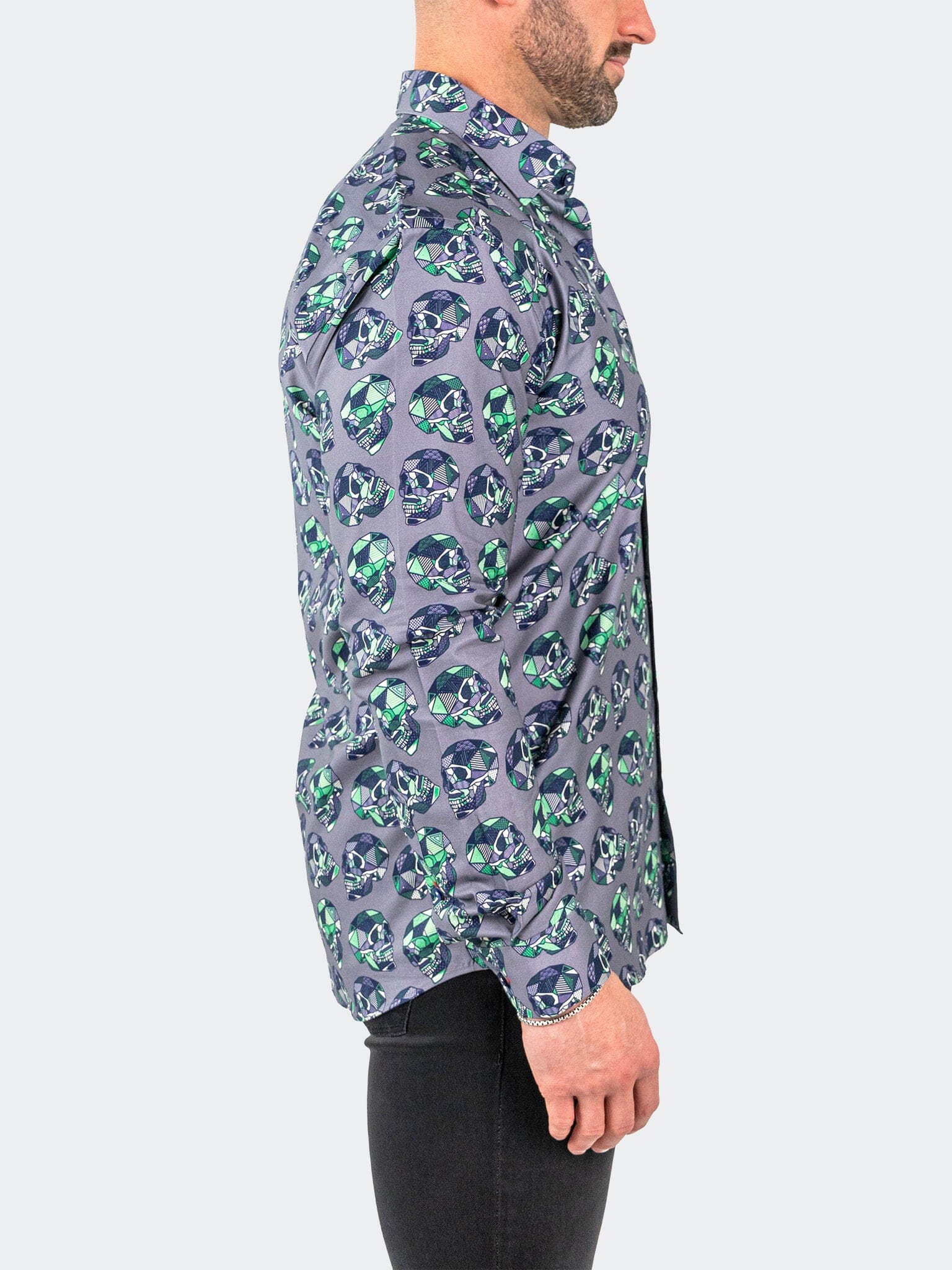 Fibonacci SkullPatch Grey Shirt