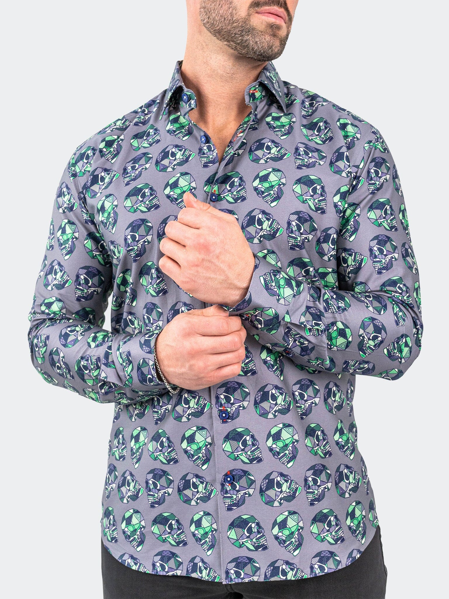 Fibonacci SkullPatch Grey Shirt