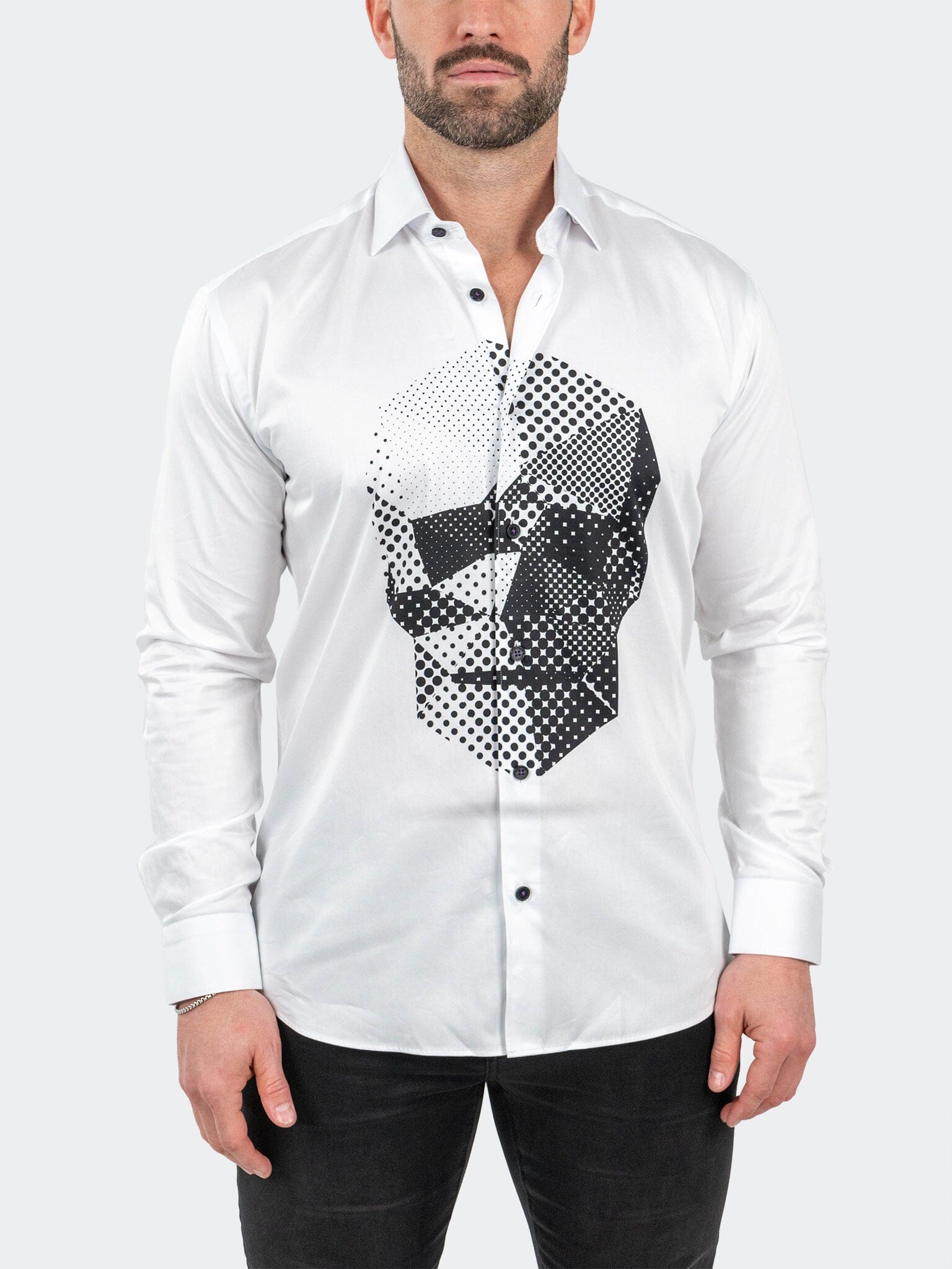 Fibonacci SkullPoints White Shirt