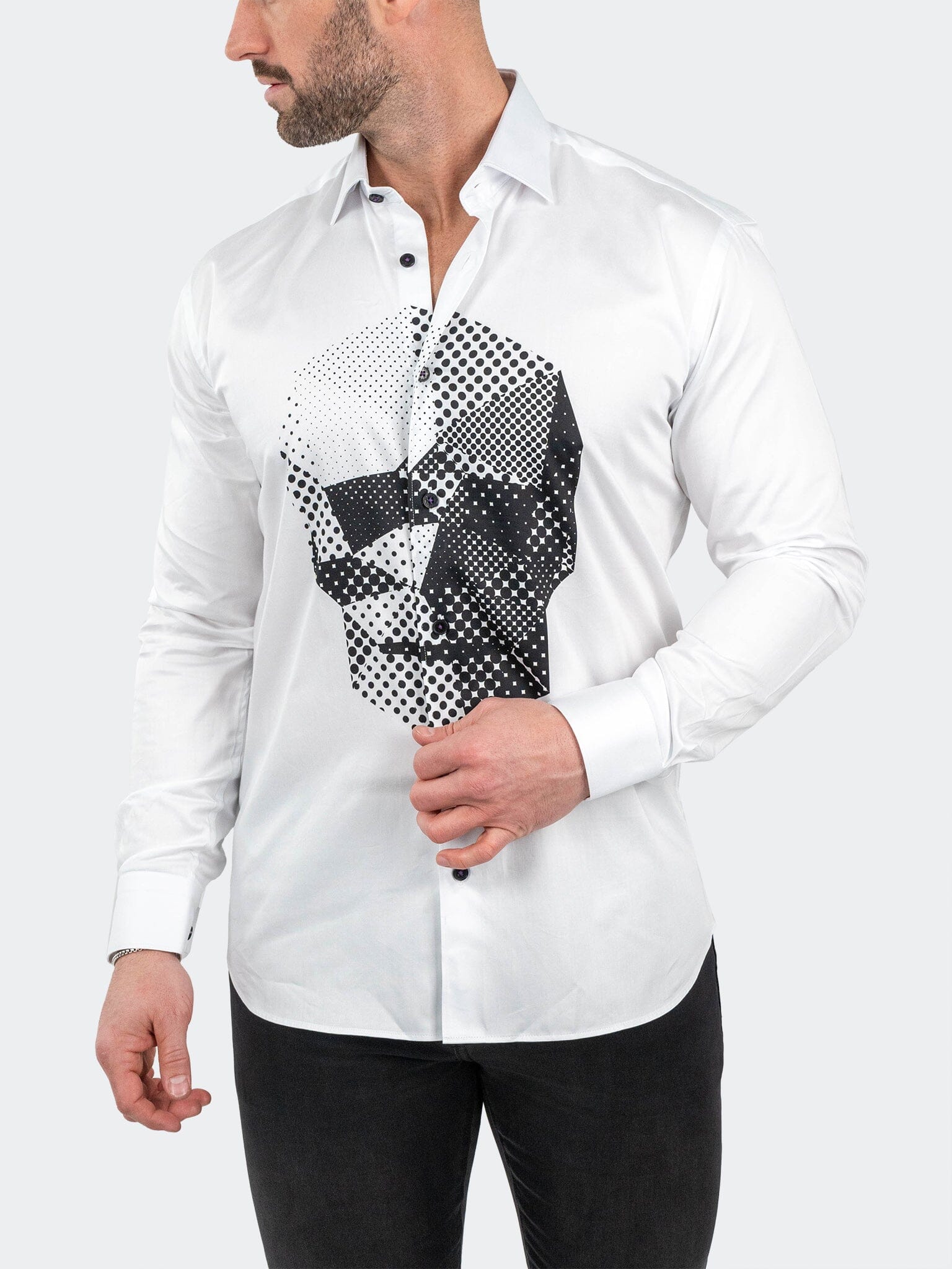 Fibonacci SkullPoints White Shirt