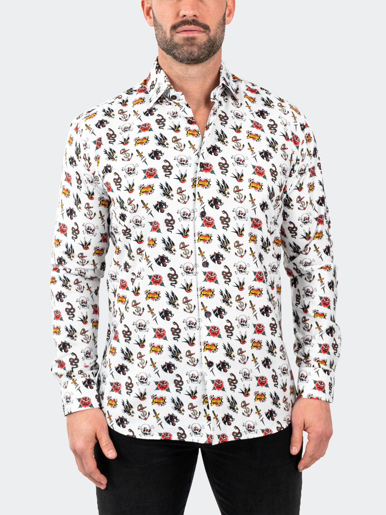 Fibonacci Tattoo White Shirt