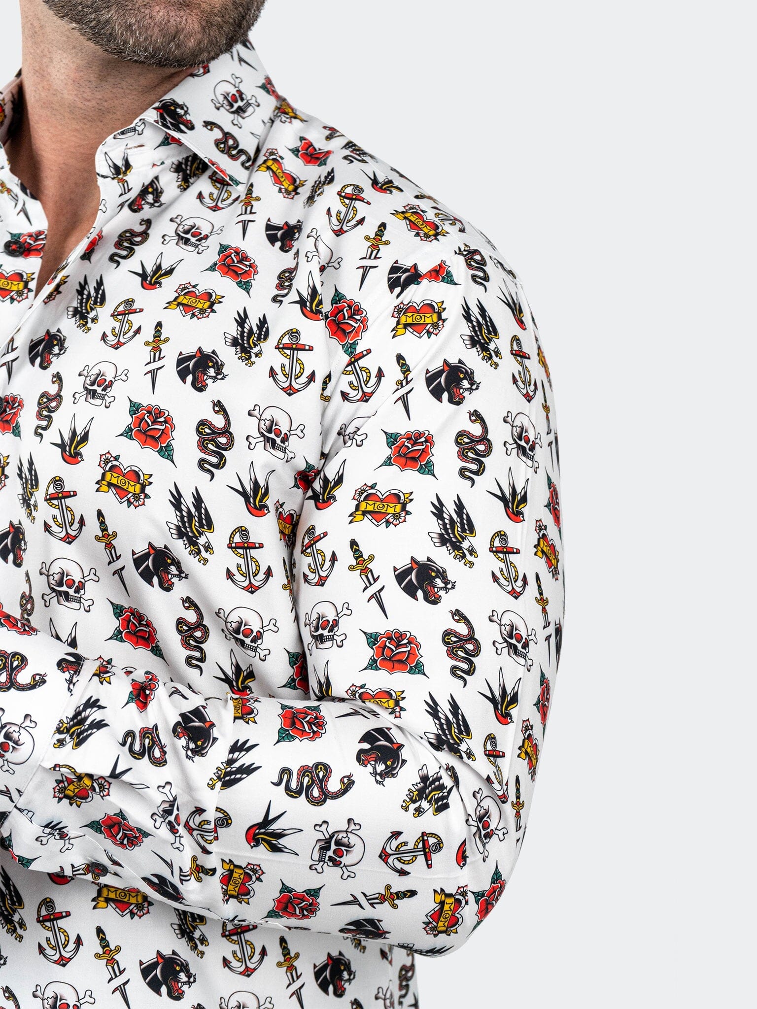 Fibonacci Tattoo White Shirt