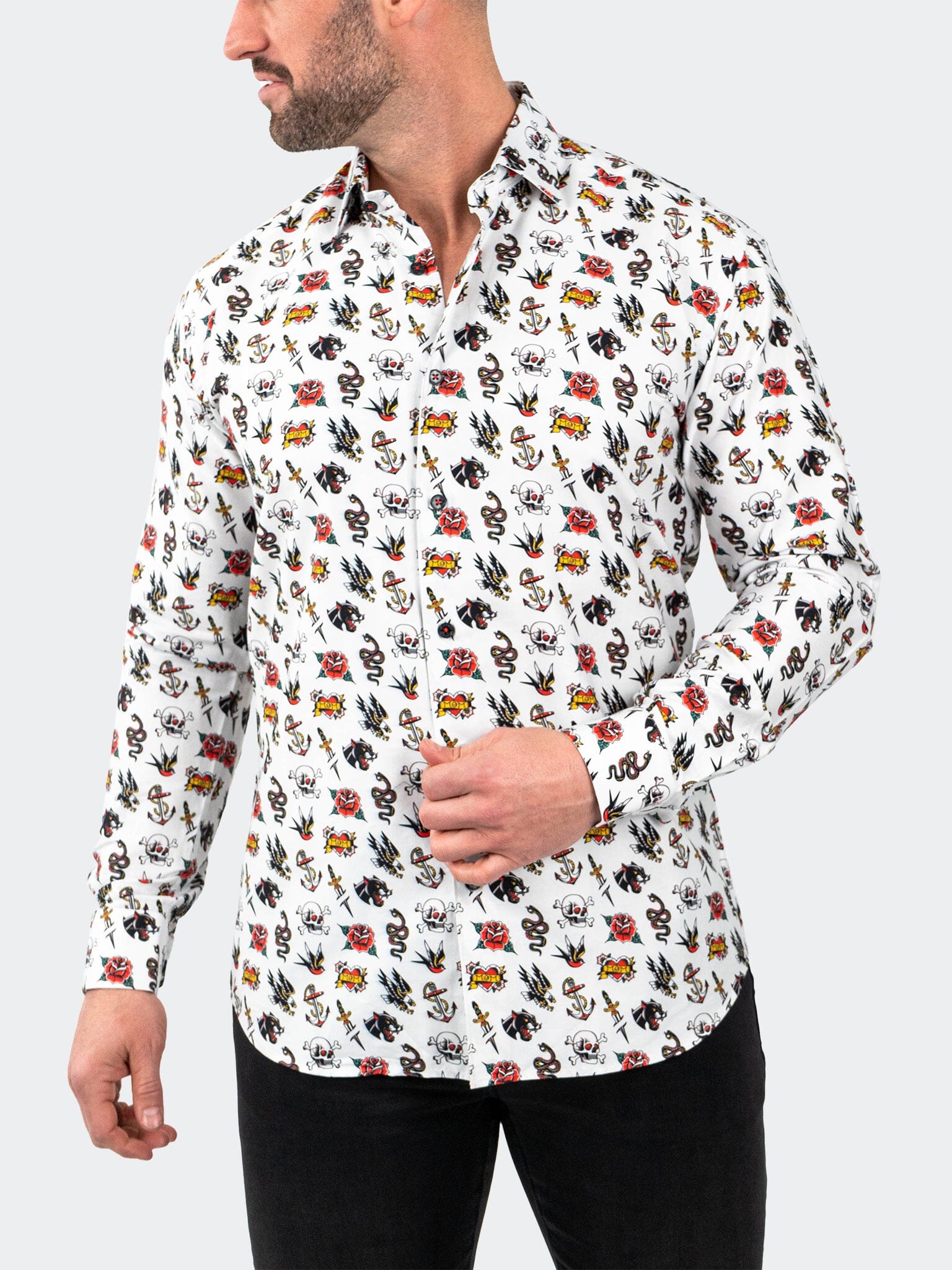 Fibonacci Tattoo White Shirt