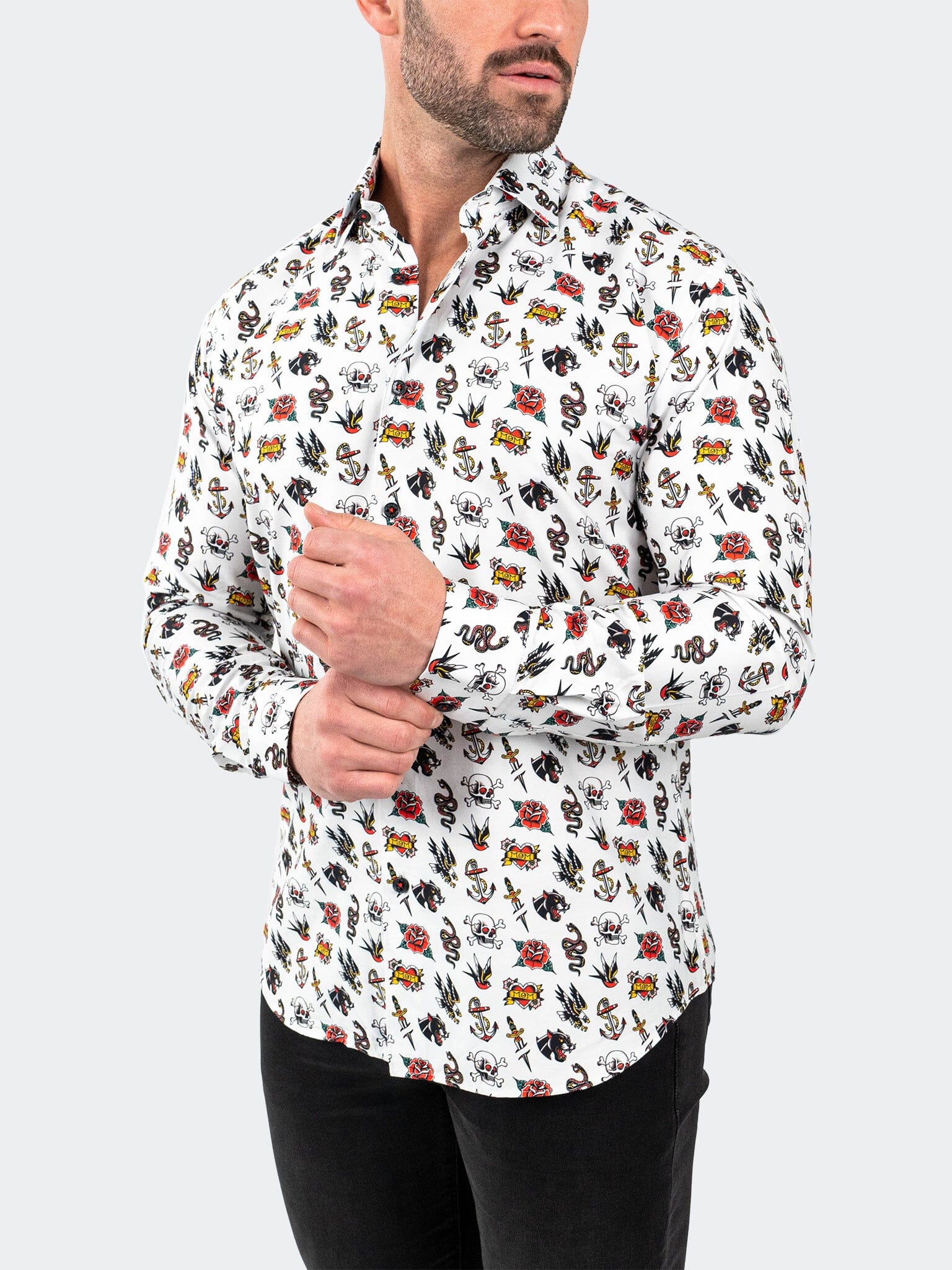Fibonacci Tattoo White Shirt
