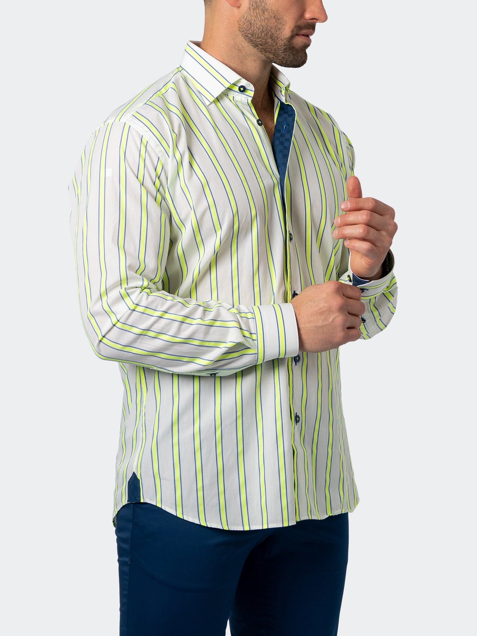 Fibonacci FluoStripe White Shirt