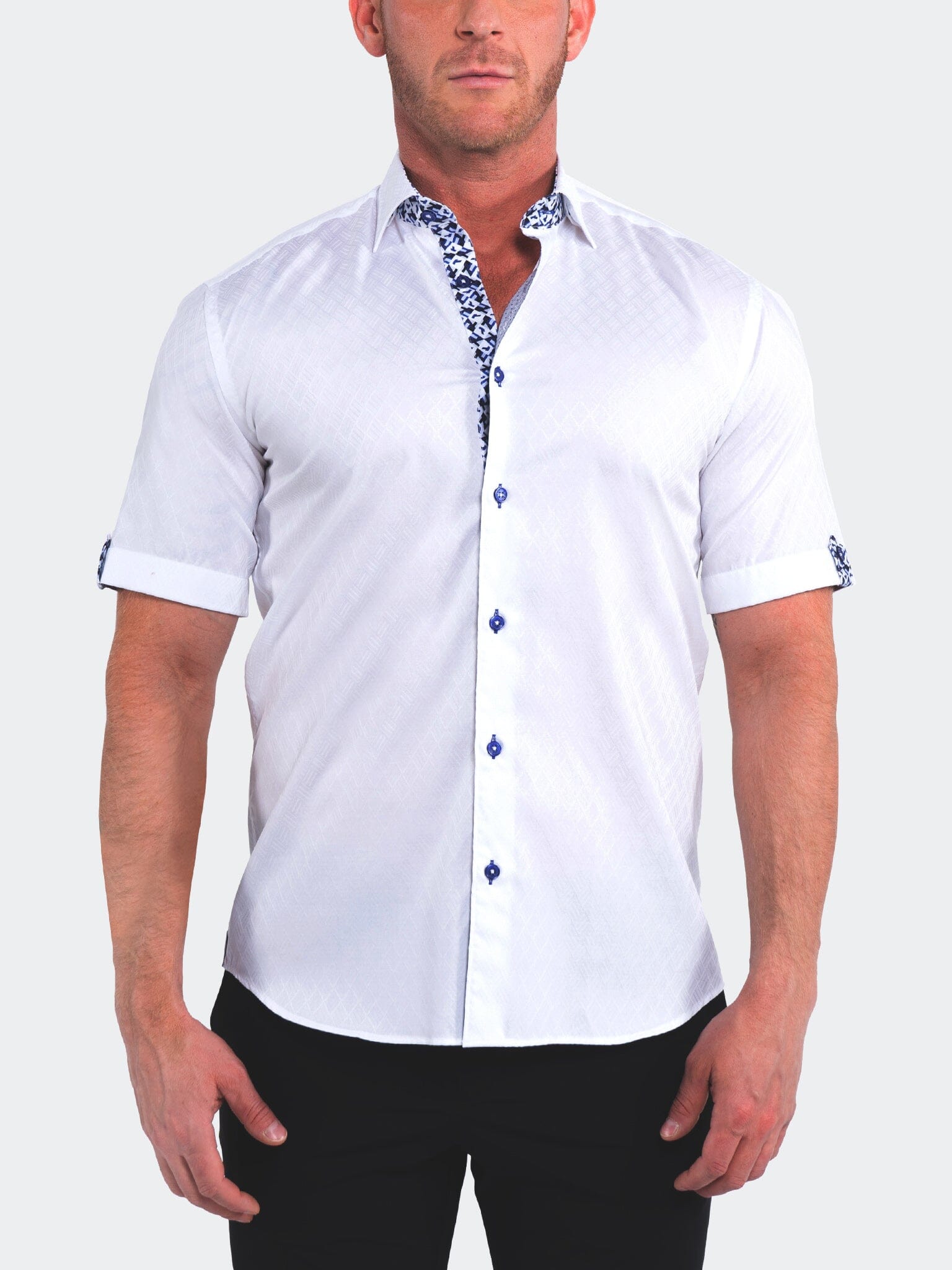 maceoo dress shirts Perm Galileo Diamond White