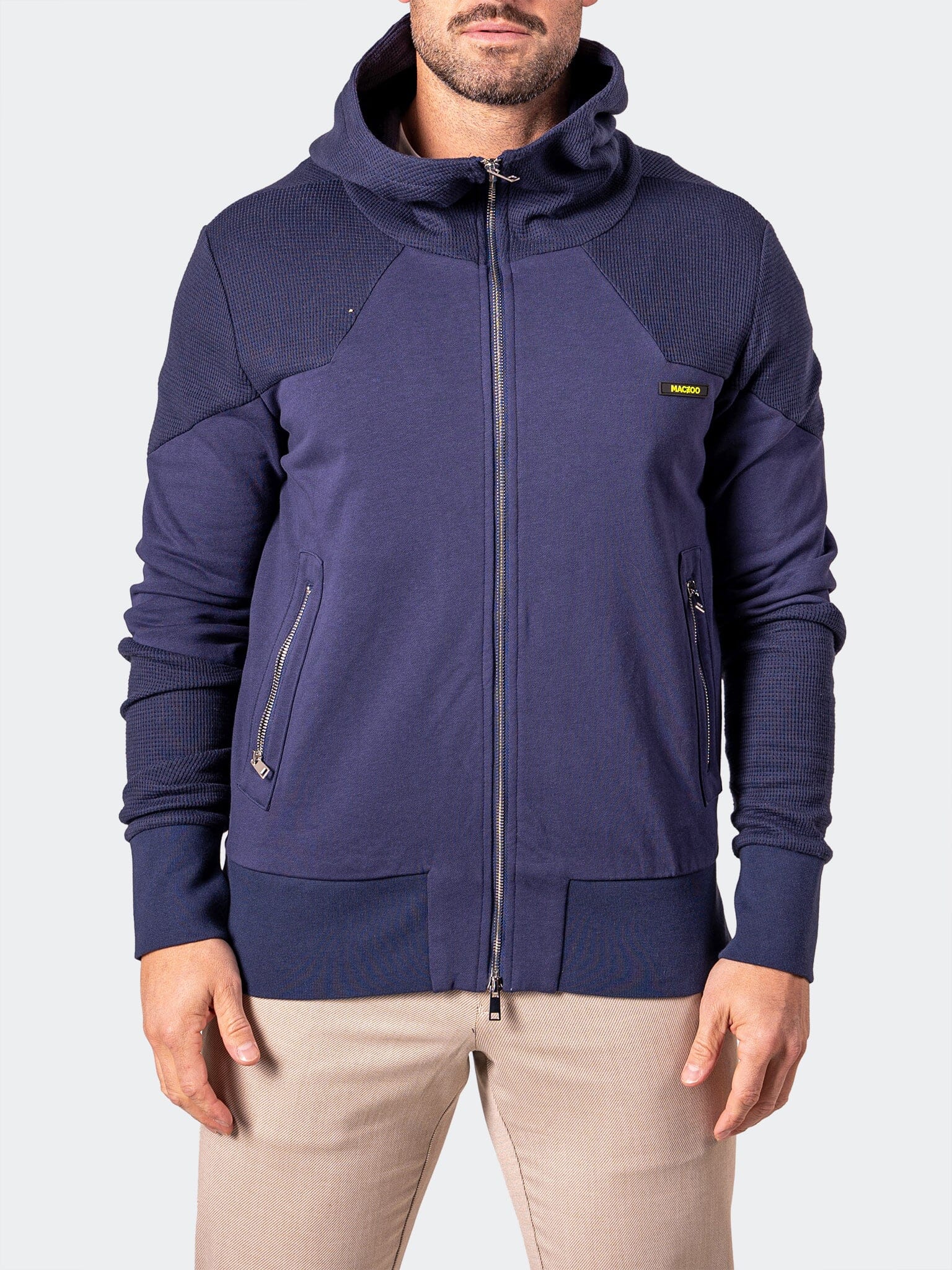 Indigo Blue Zip Hoodie