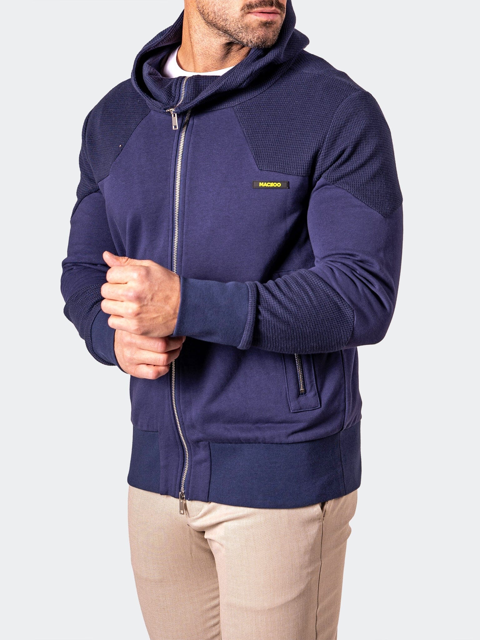 Indigo Blue Zip Hoodie
