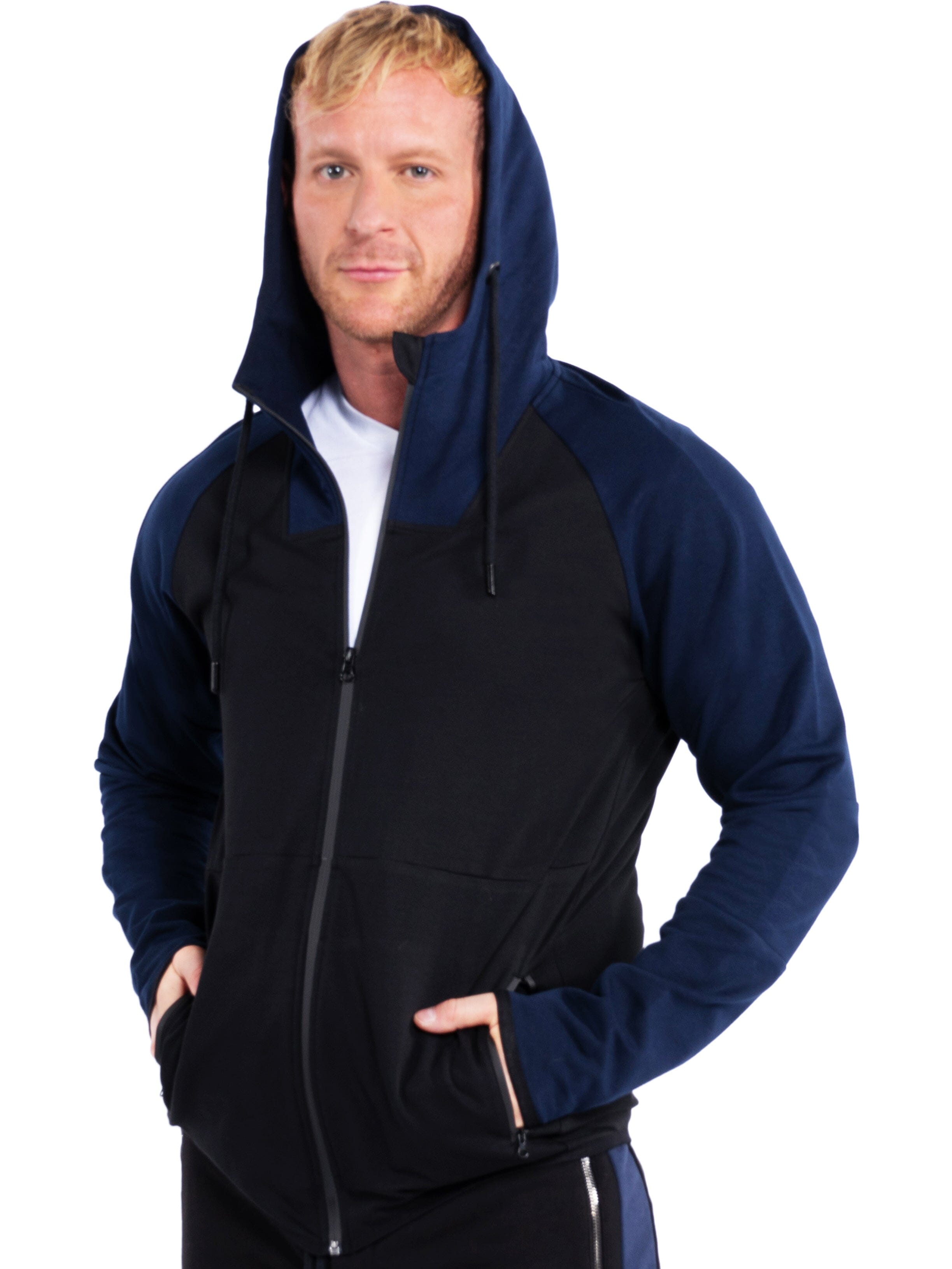 BlueTrim Black Hoodie