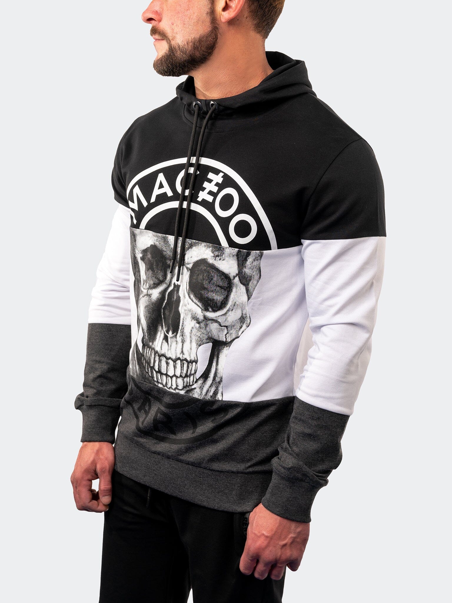 Paris Skull Grey Hoodie