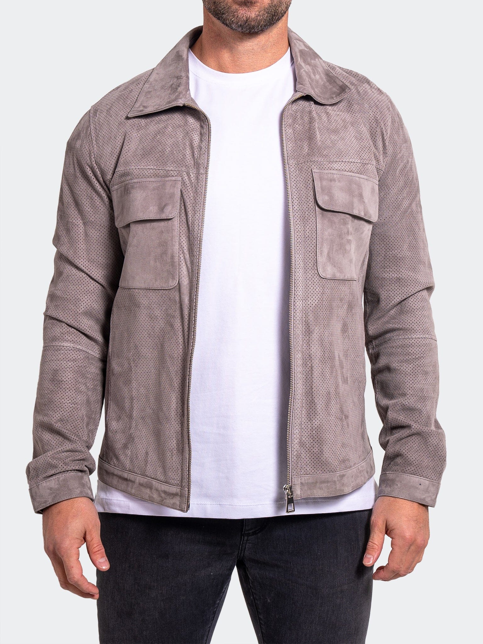 Ascension Grey Suede Jacket – Maceoo