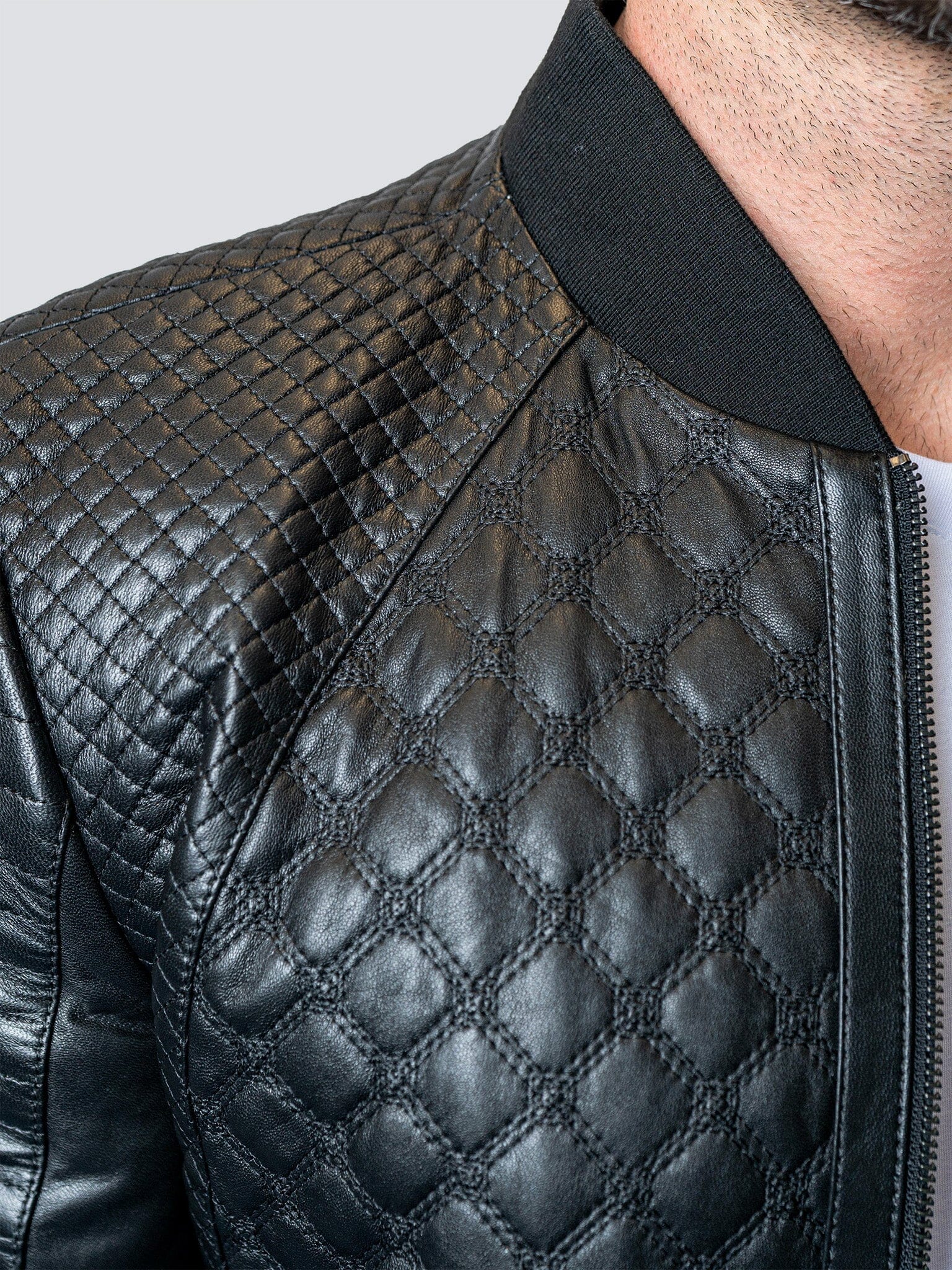 Croco Black Leather Jacket