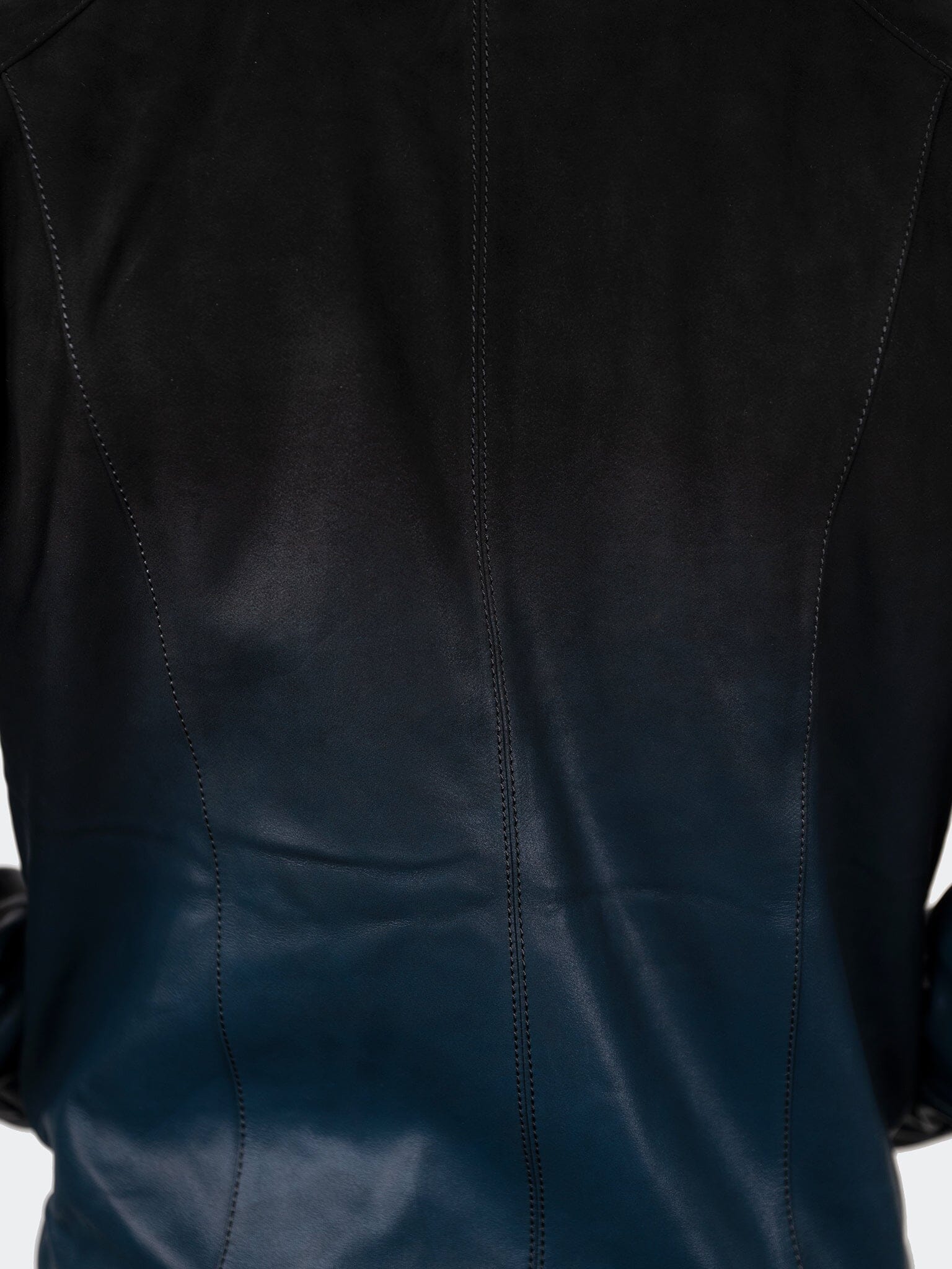 DegradeBlack Blue Leather Jacket