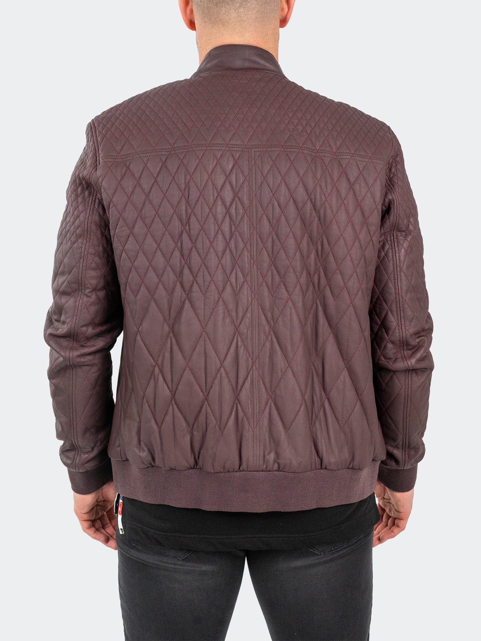 Leather Diamon Burgundy