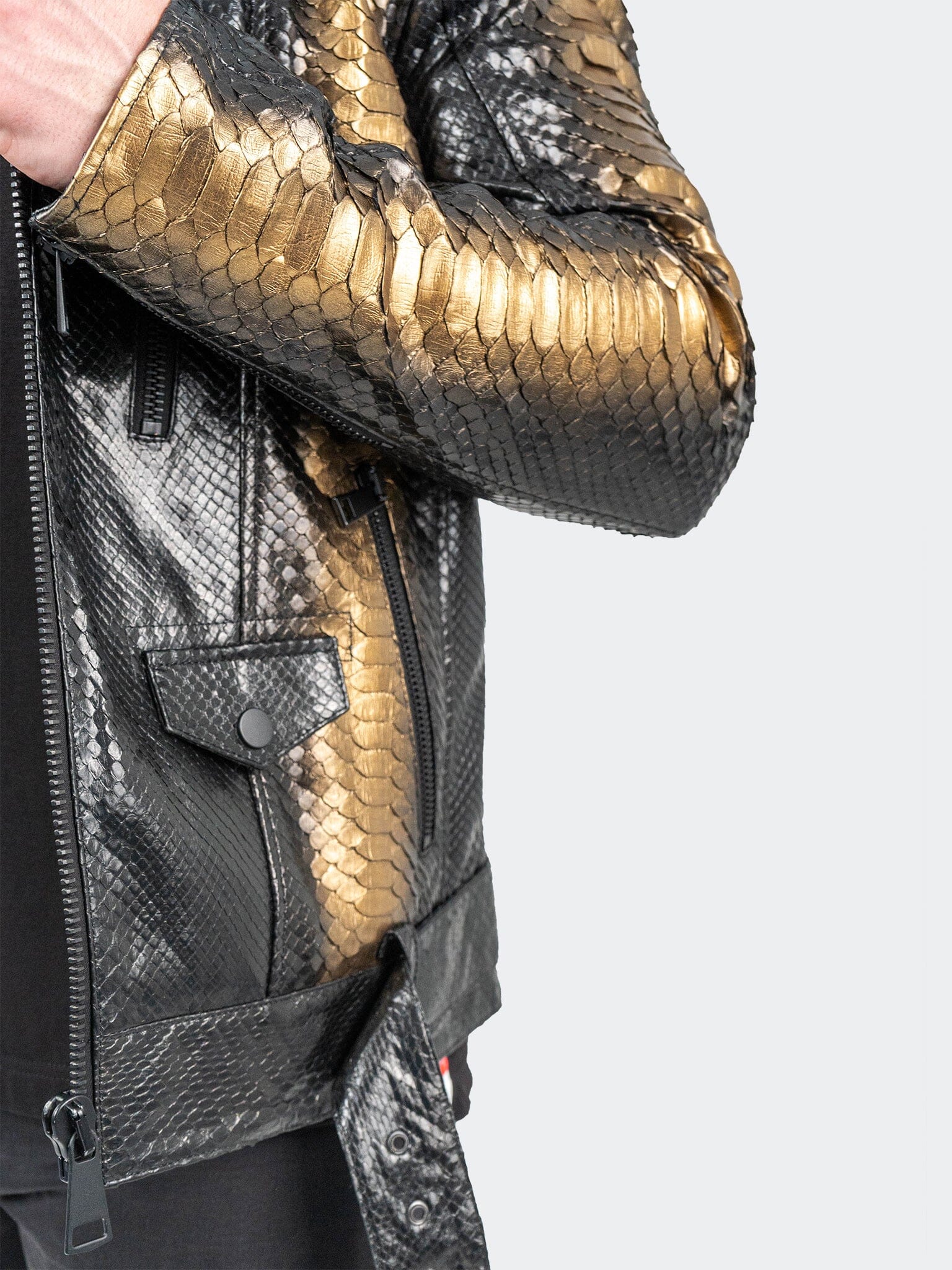 Leather PythonCopperHead Black