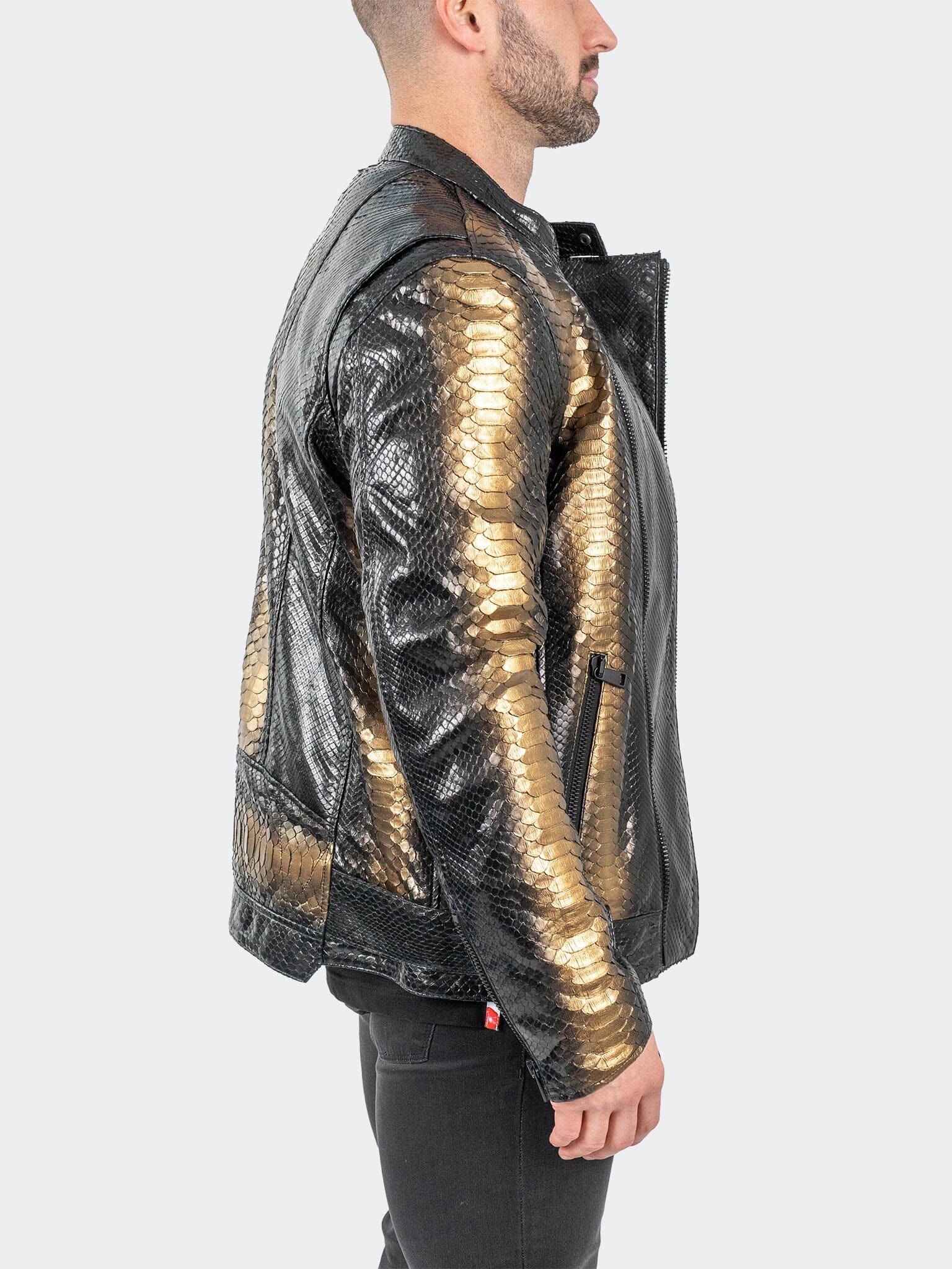 Leather PythonCopperHead Black