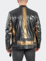 Leather PythonCopperHead Black View-7