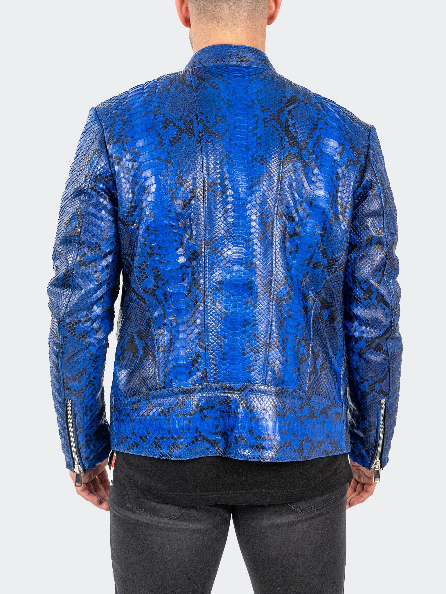 Leather Python Blue Jacket