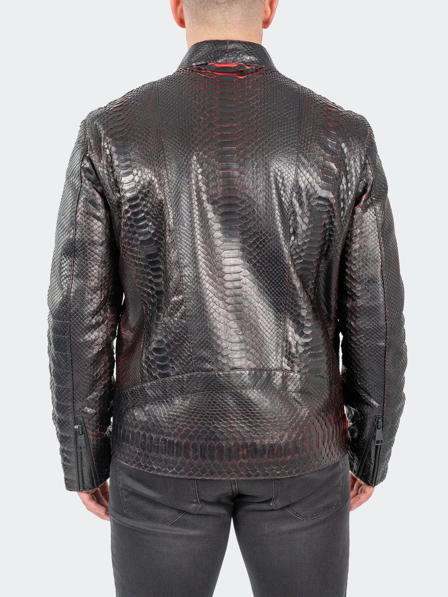 Leather PythonRed Black