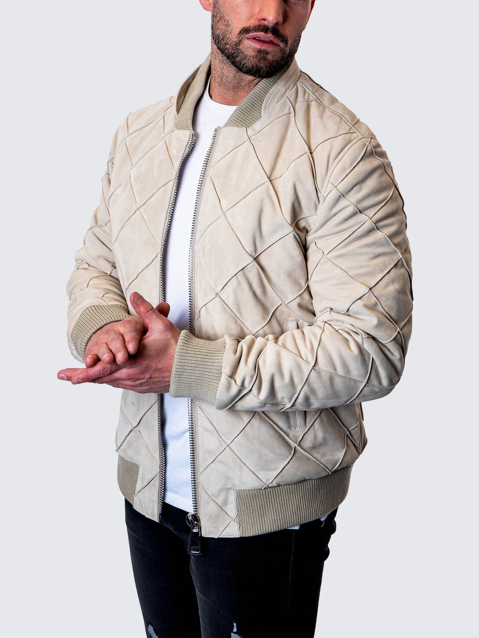 Leather Quilted Crème