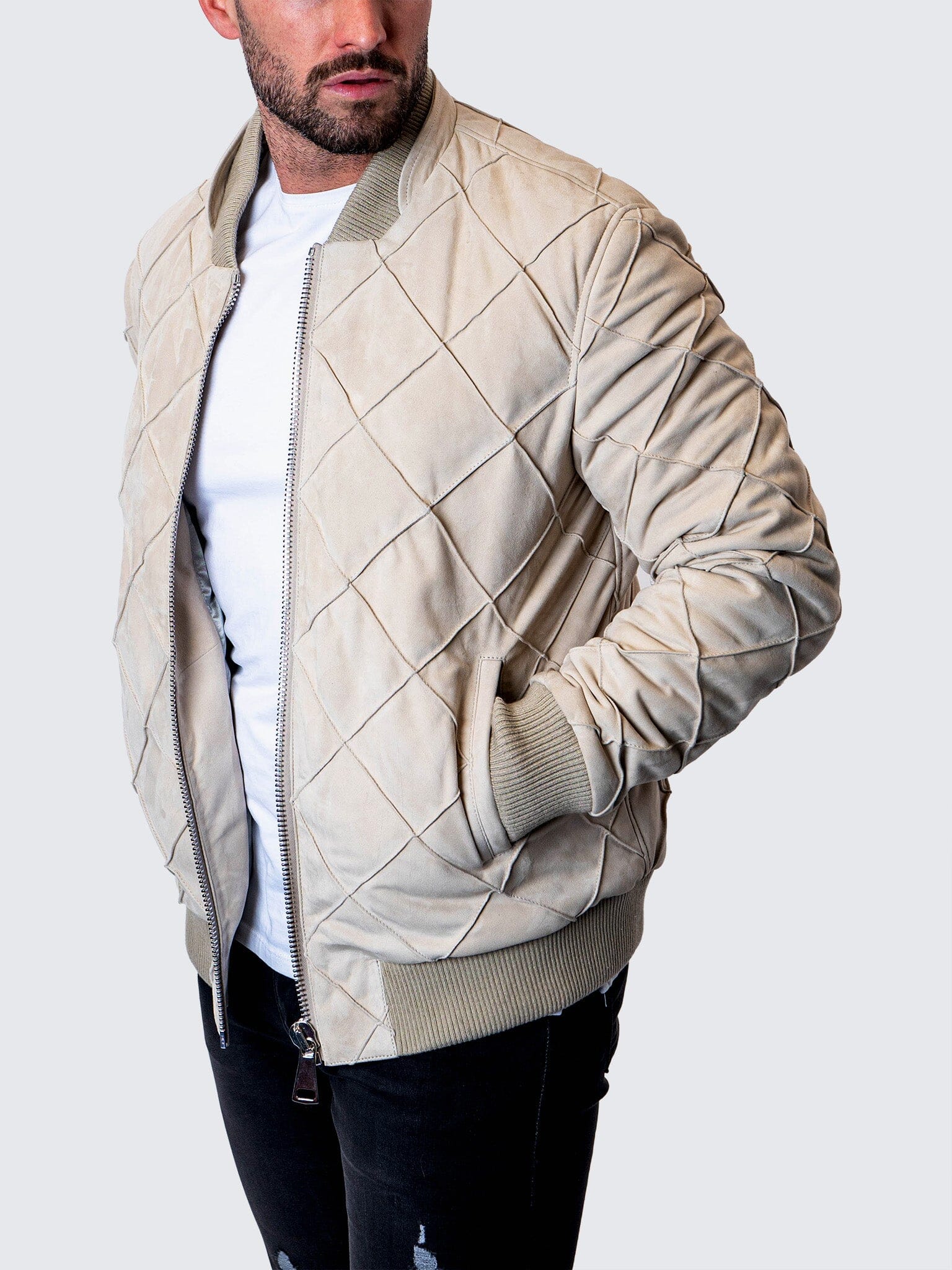 Leather Quilted Crème
