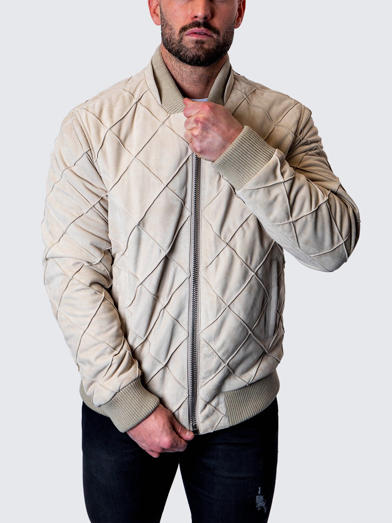 Leather Quilted Crème