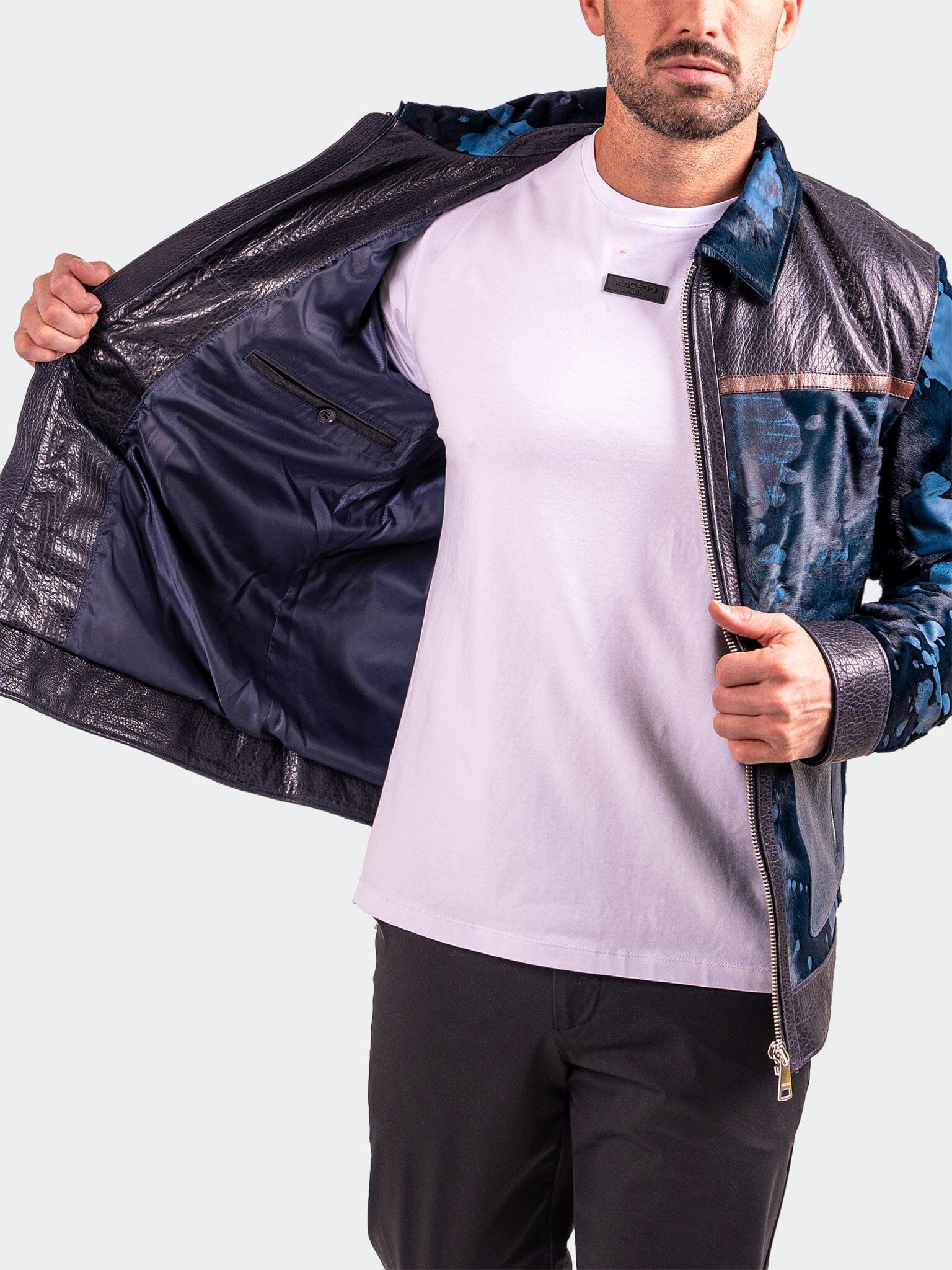 Resistance Patchwork Leather Jacket