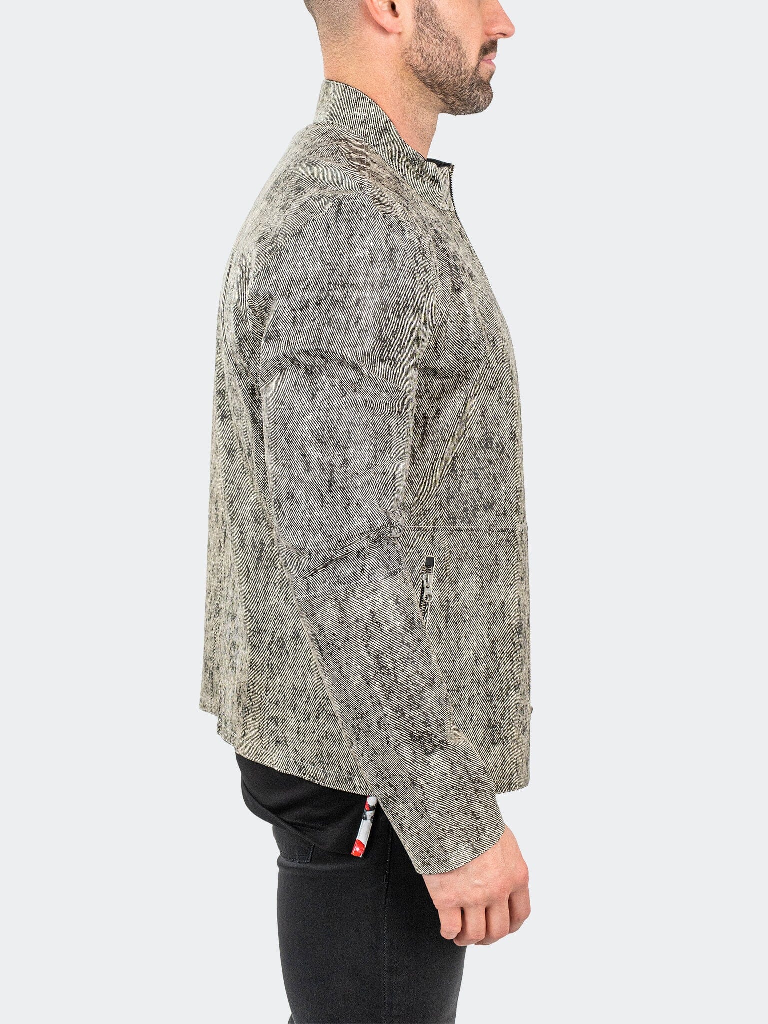 ReverseGranite Grey Leather Jacket