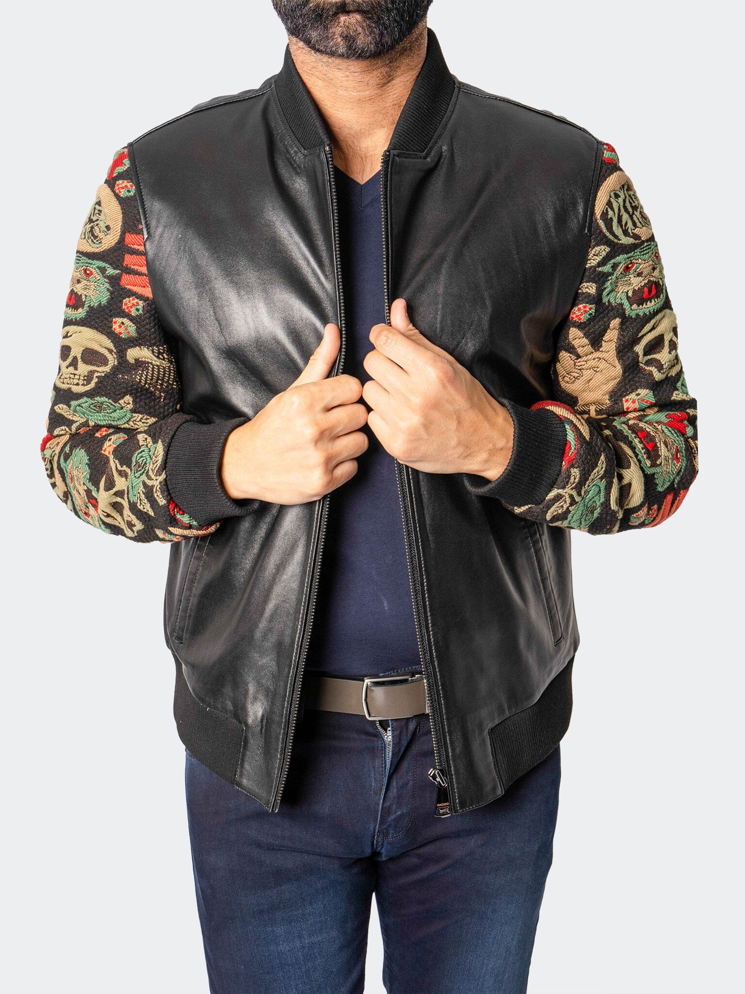 SleeveDragon Black Leather Jacket