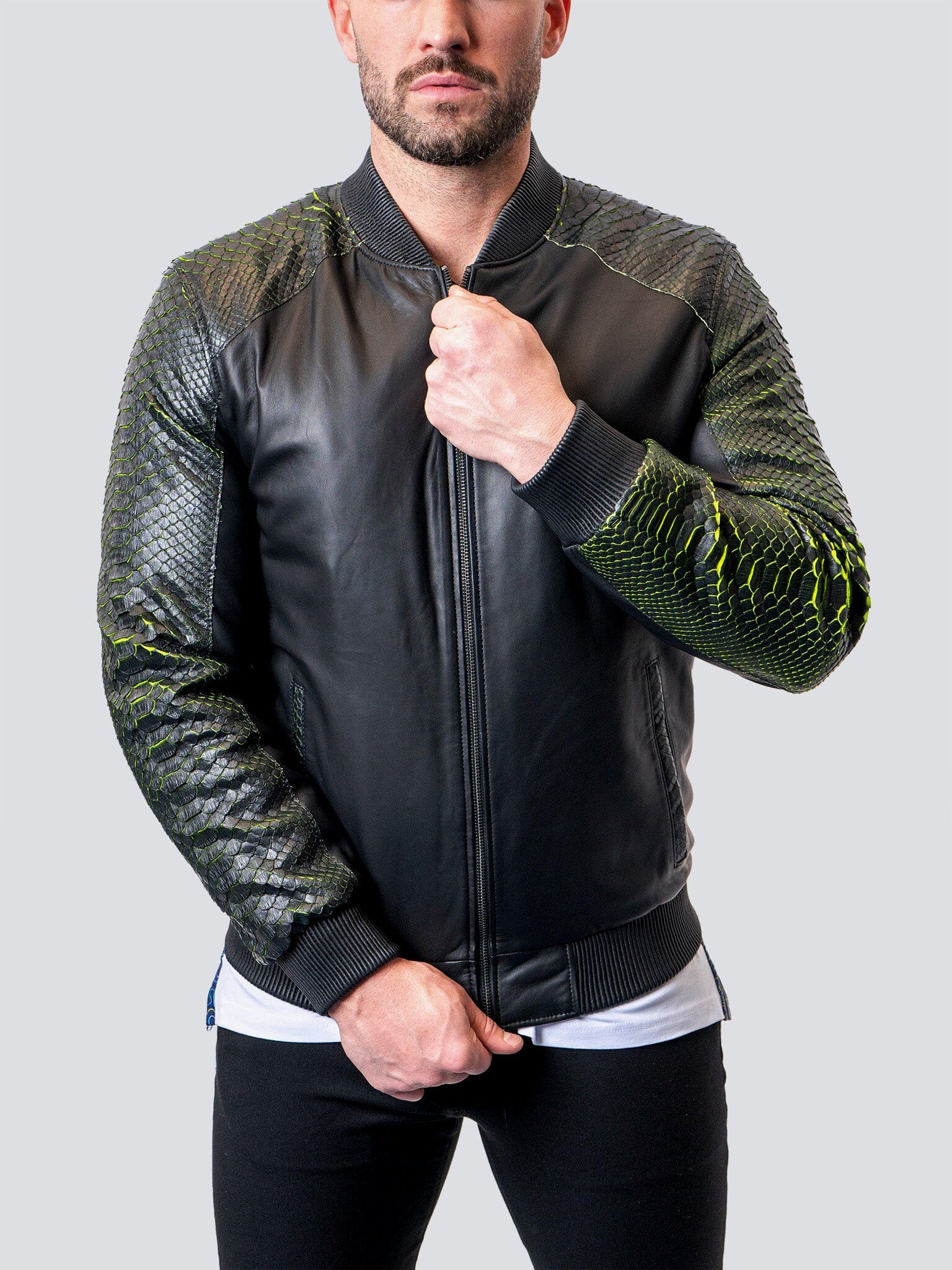 Leather SleevePython Black