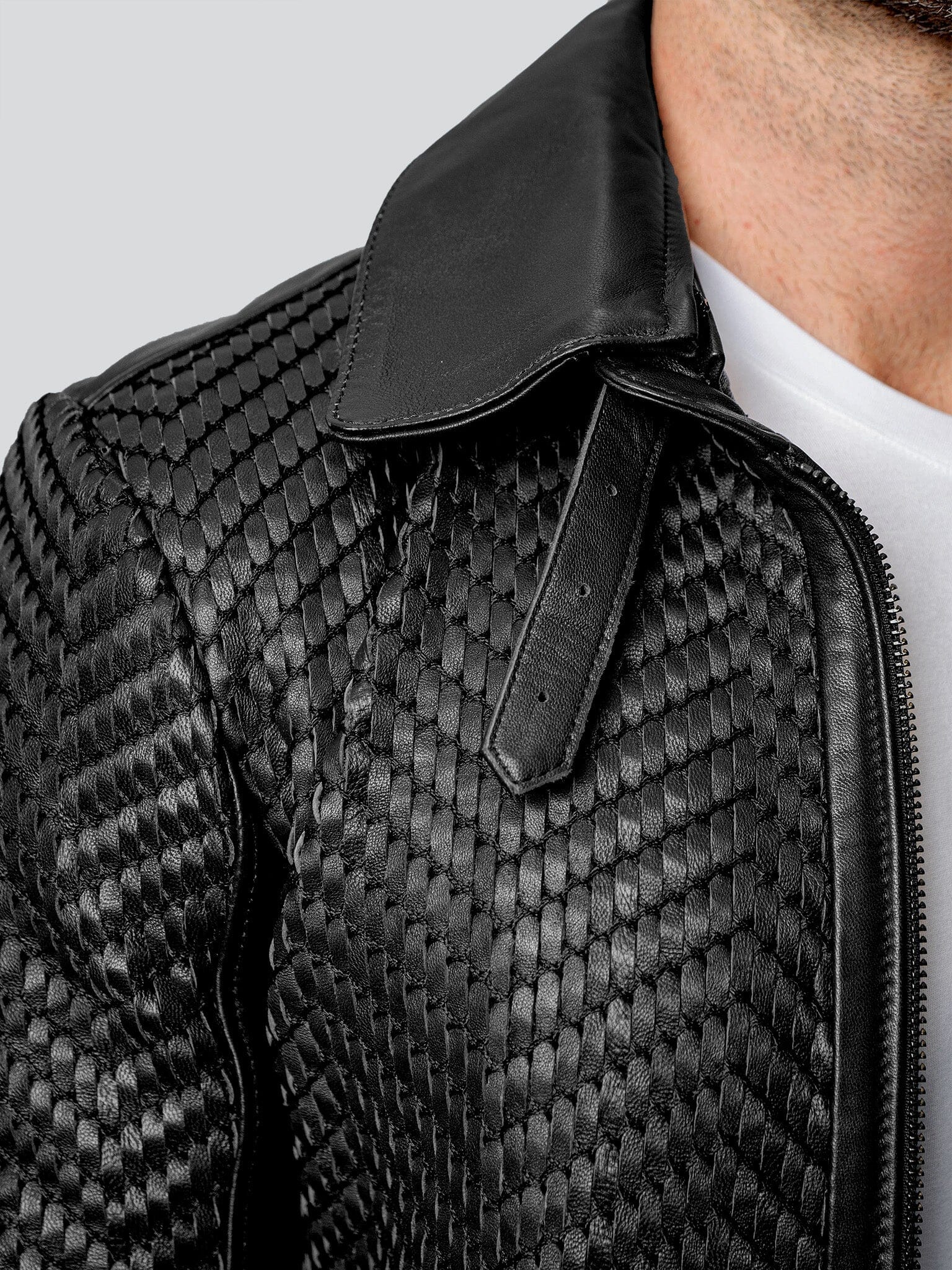 Tresser Black Leather Jacket