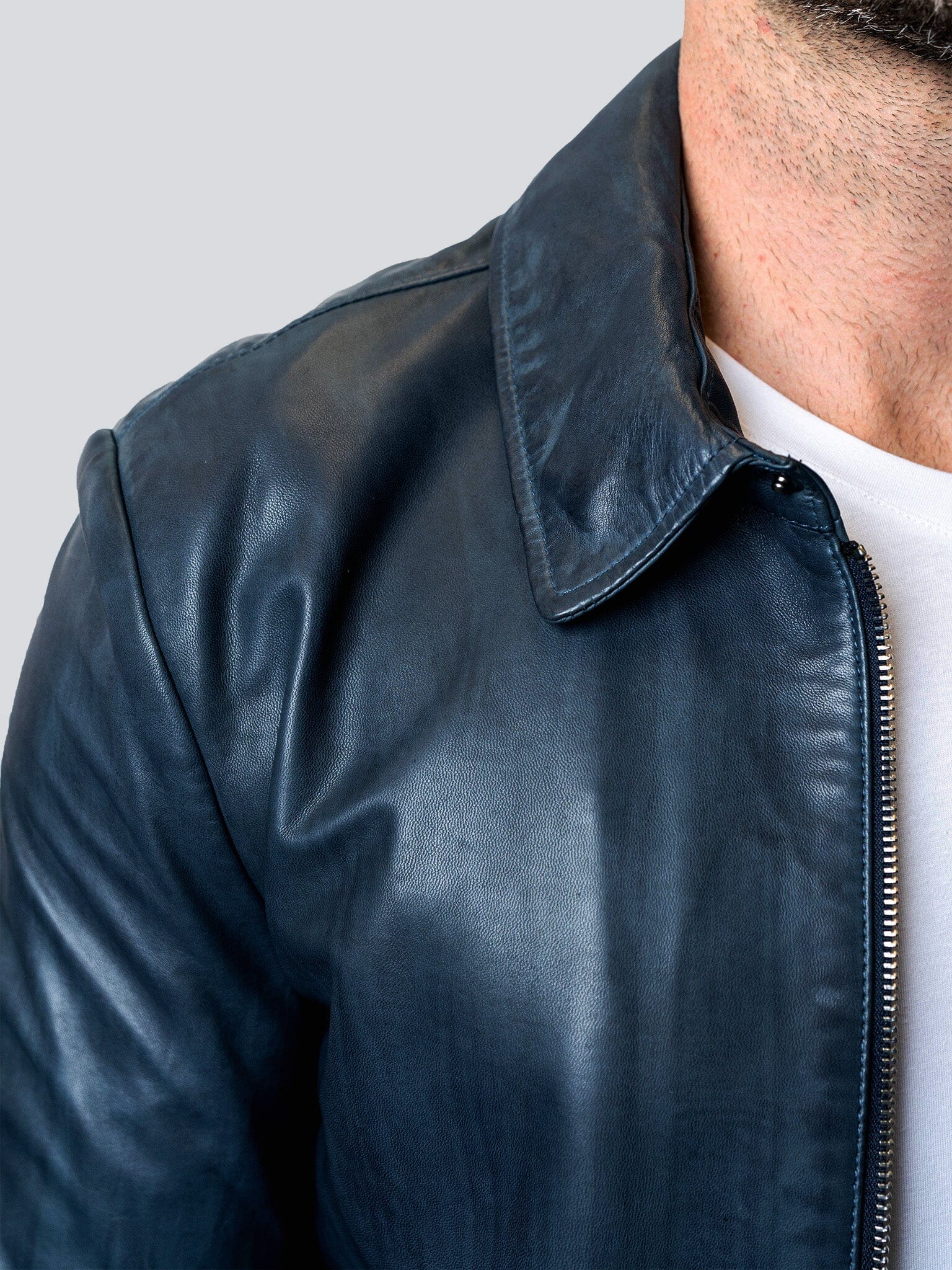 Leather Washed Blue
