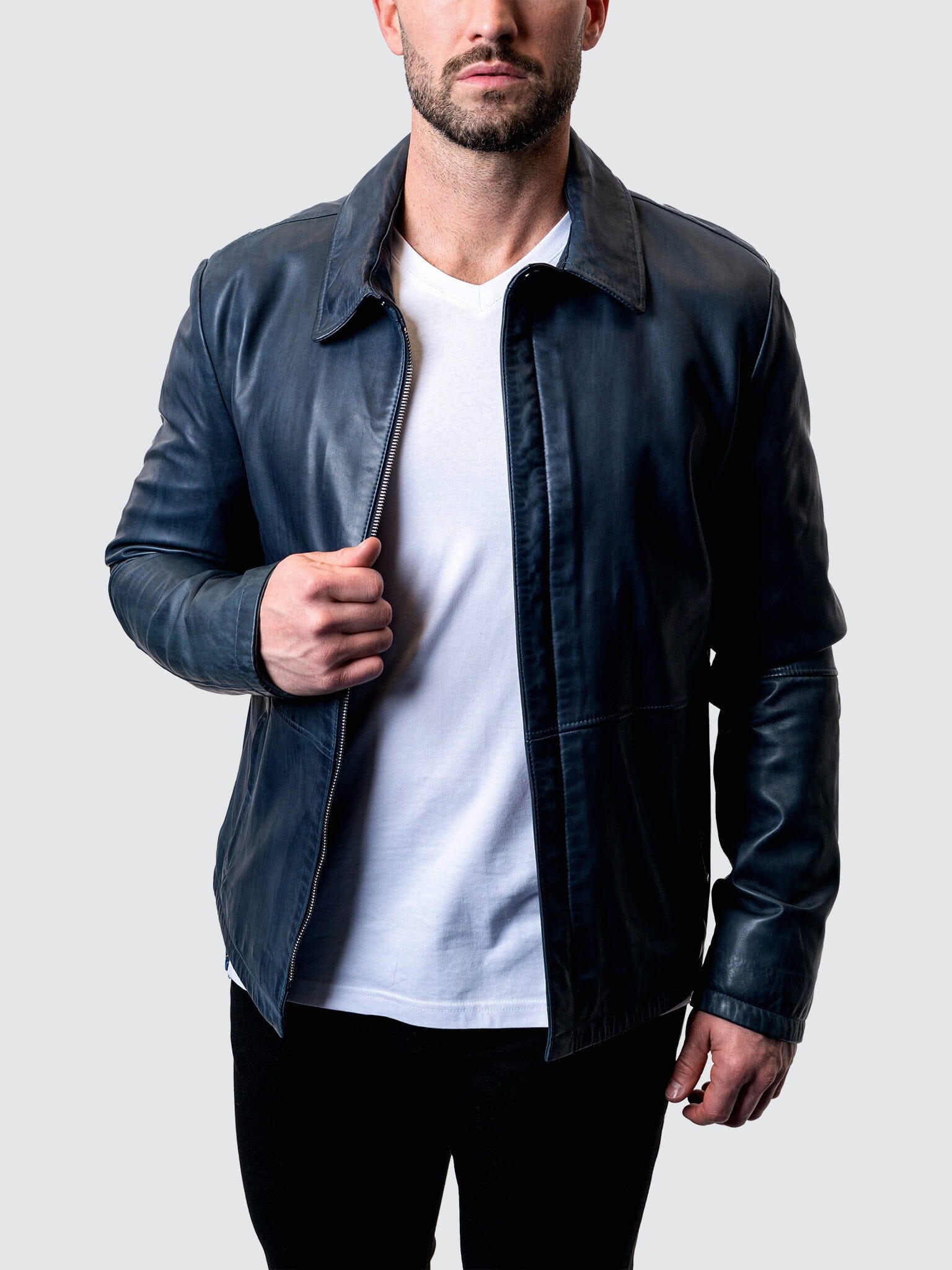 Leather Washed Blue