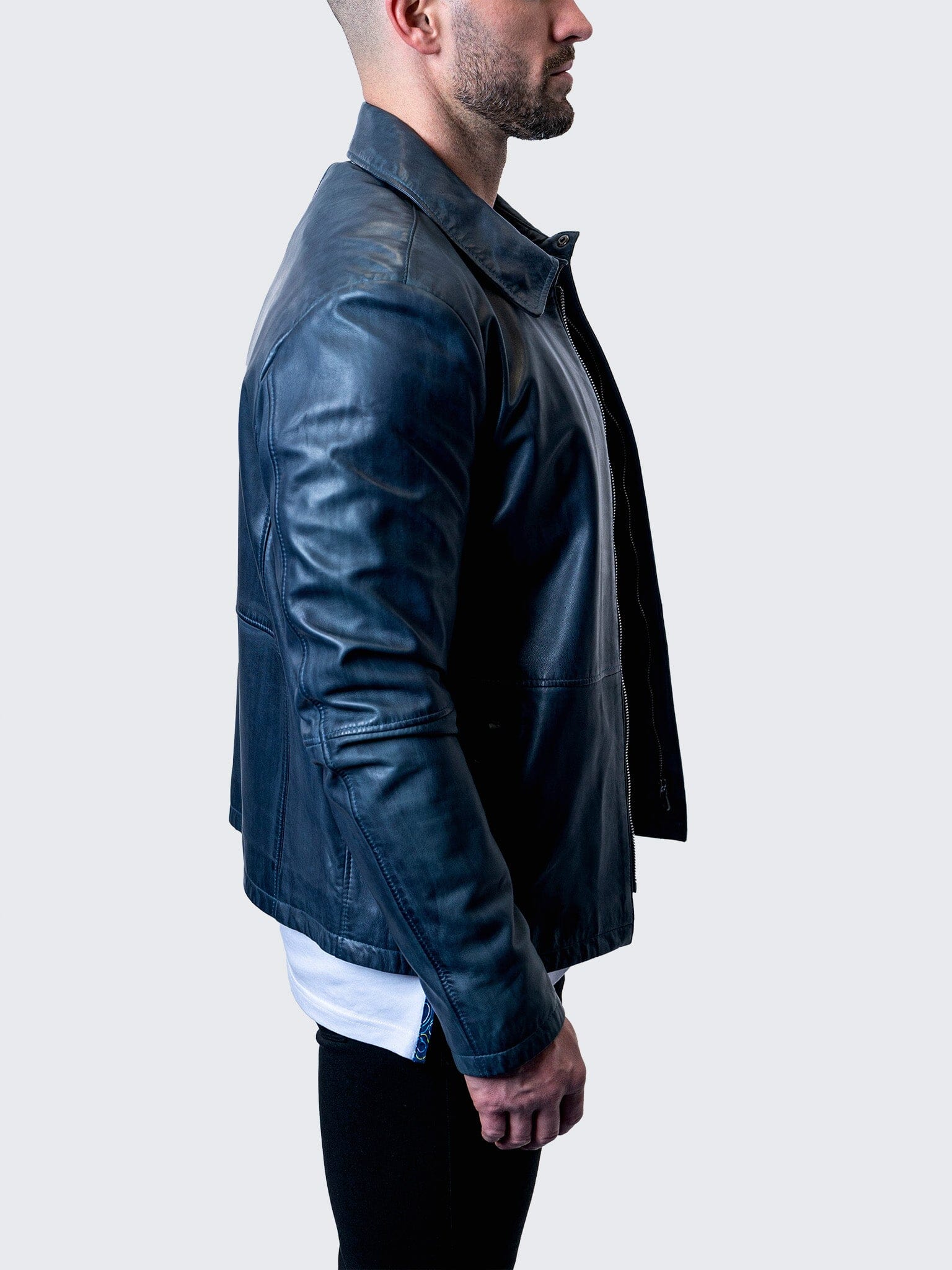 Leather Washed Blue