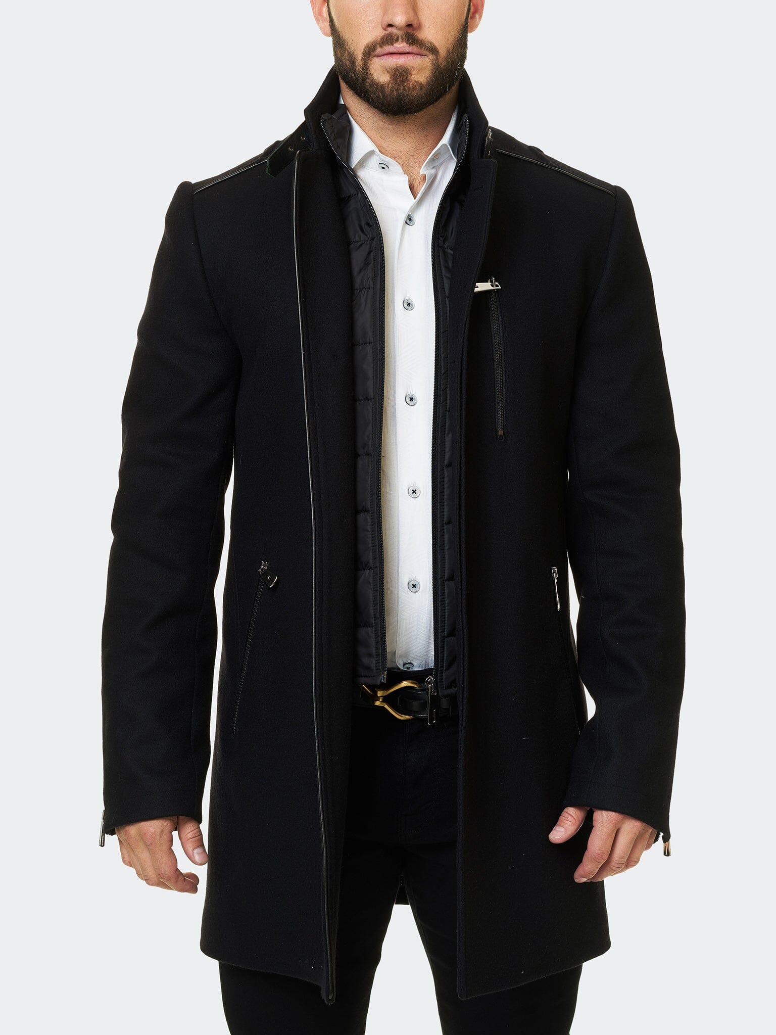 Captain Black Peacoat Jacket – Maceoo