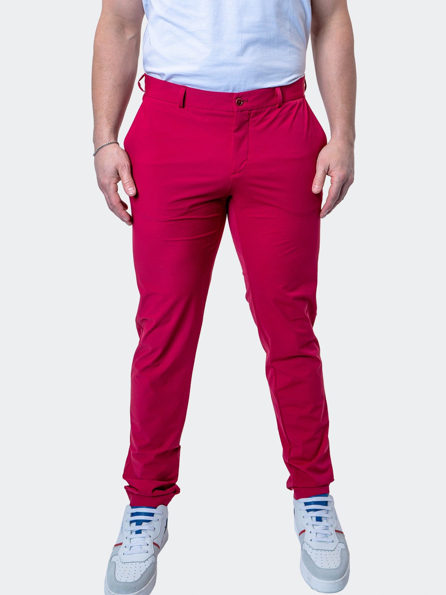 Deep Burgundy Performance Tapered Pants