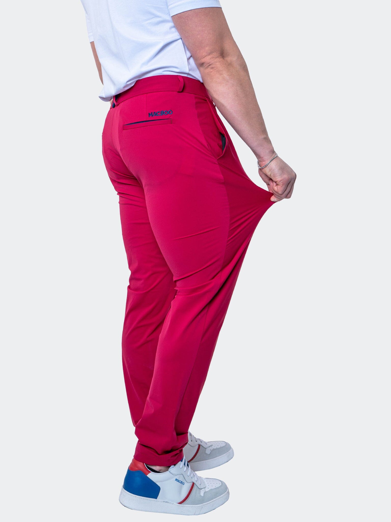 Deep Burgundy Performance Tapered Pants