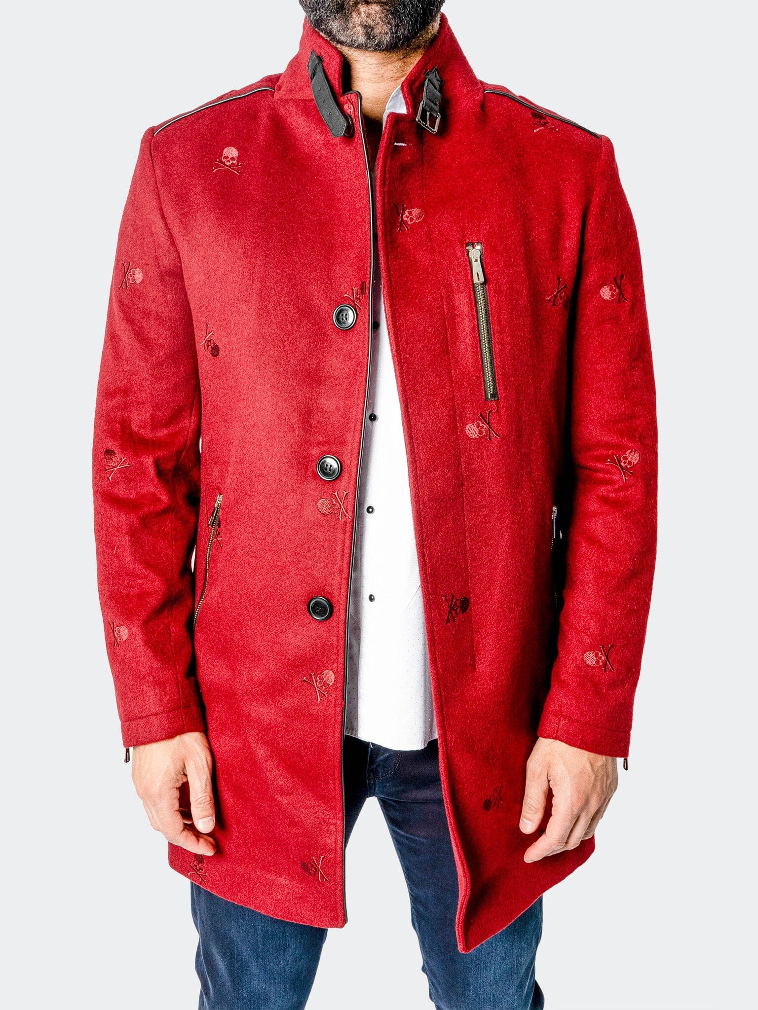 Captain Skull Red Peacoat – Maceoo