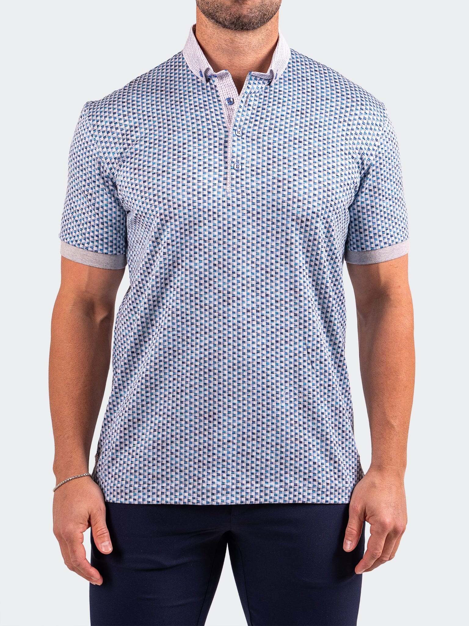 Collar Cubic Blue Polo