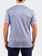 Polo CollarCubic Blue View-4