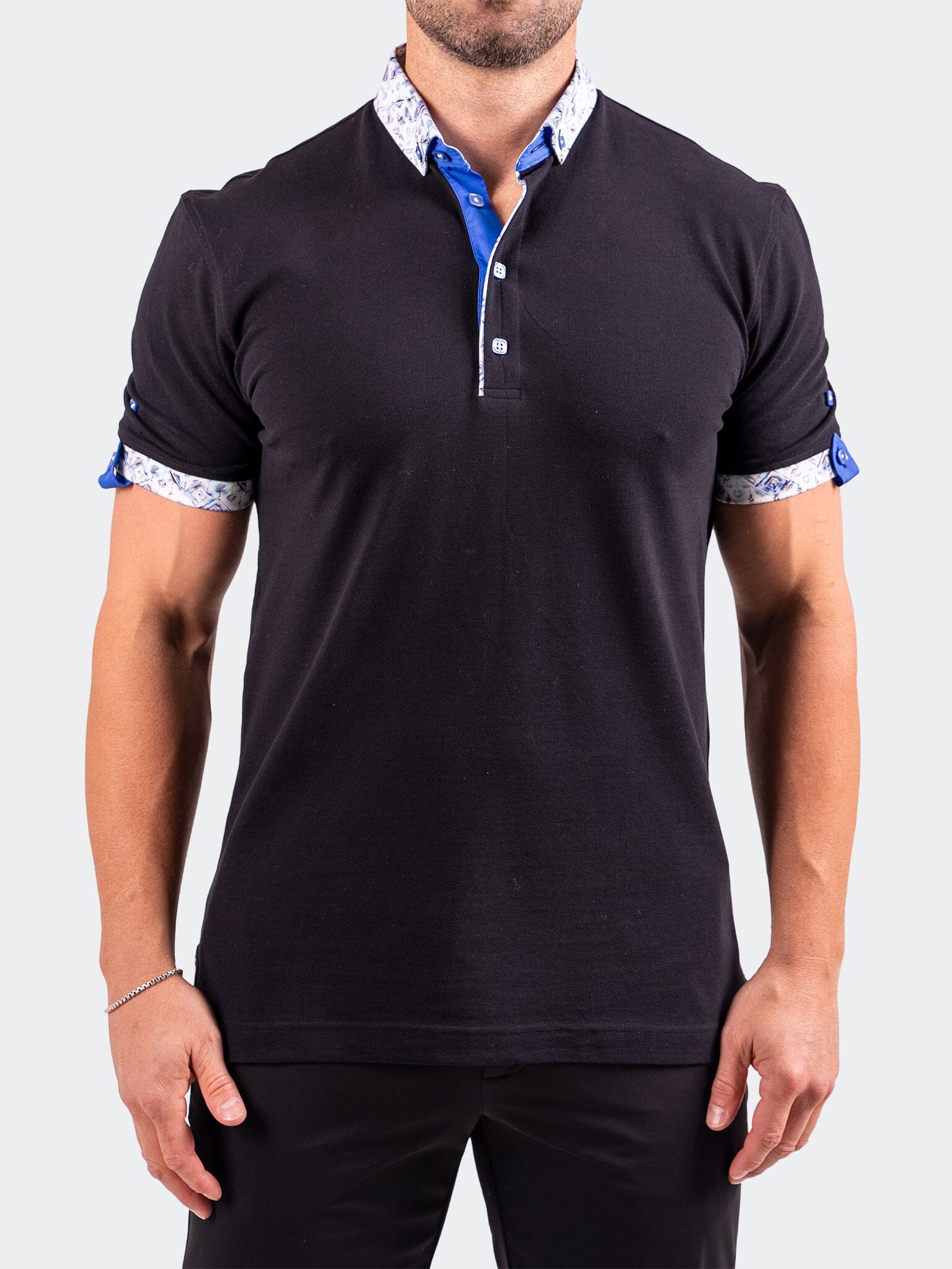Polo CollarSolidJade Black
