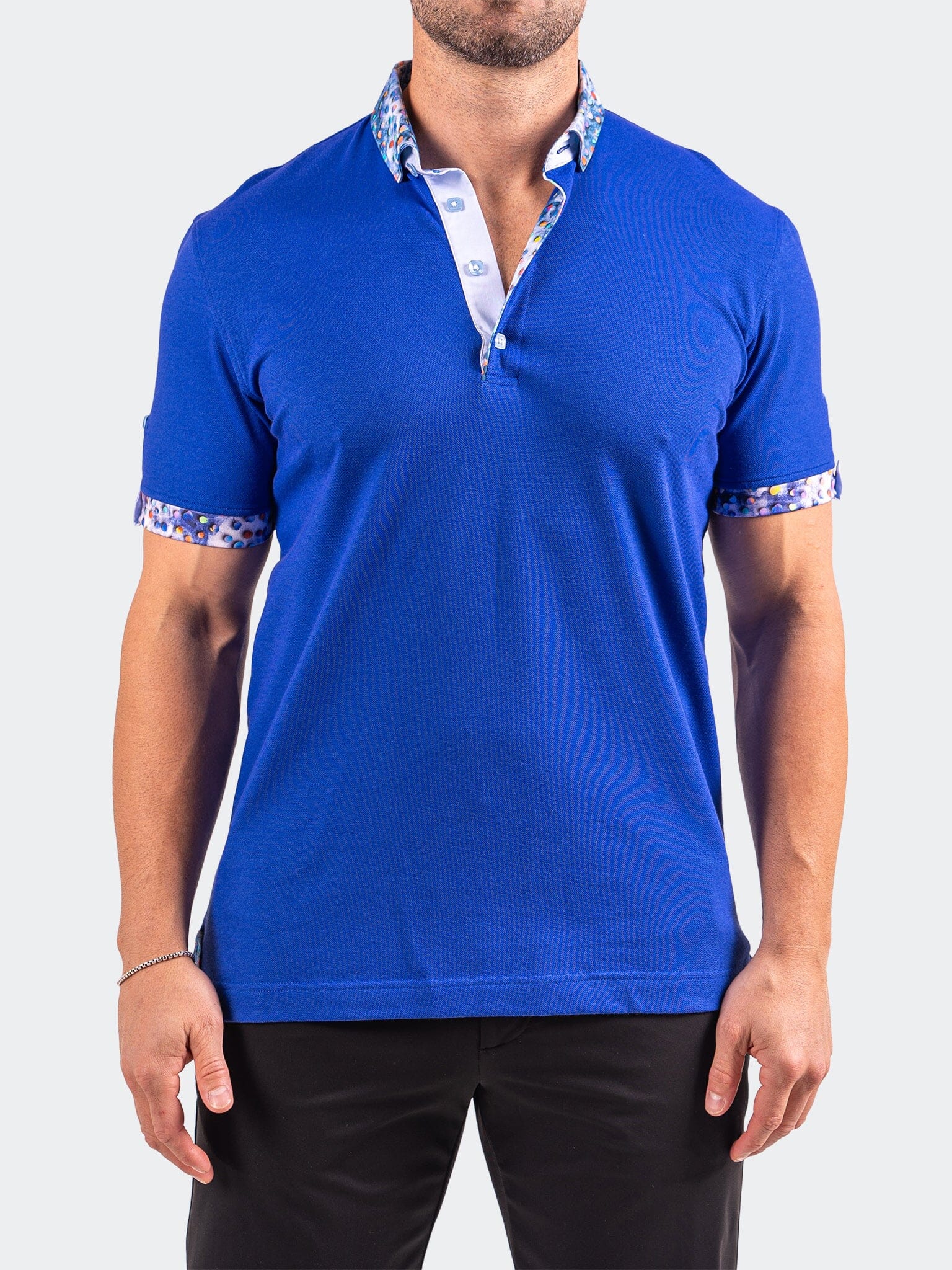 Polo CollarSolidLapis Blue