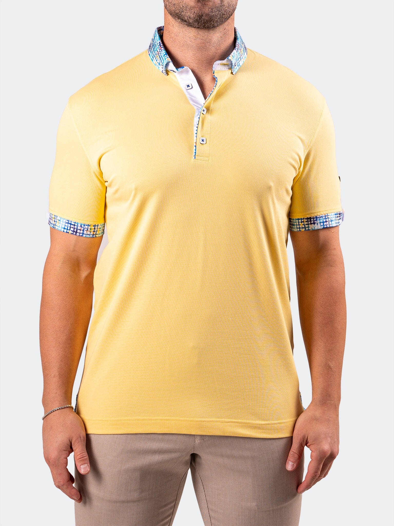 Collar Solid Lemon Yellow Polo