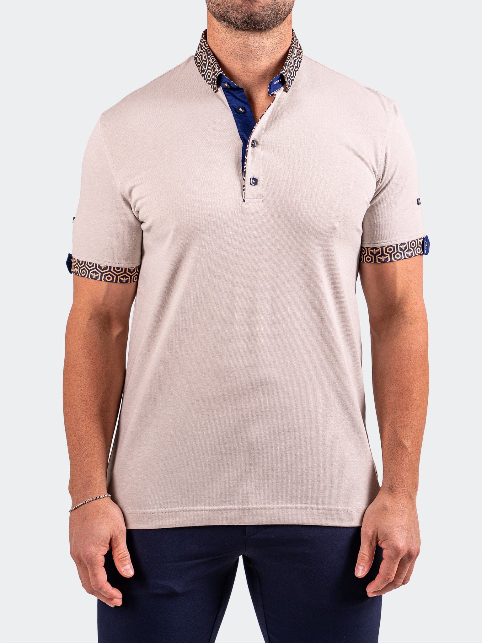 Polo CollarSolidRhino Grey