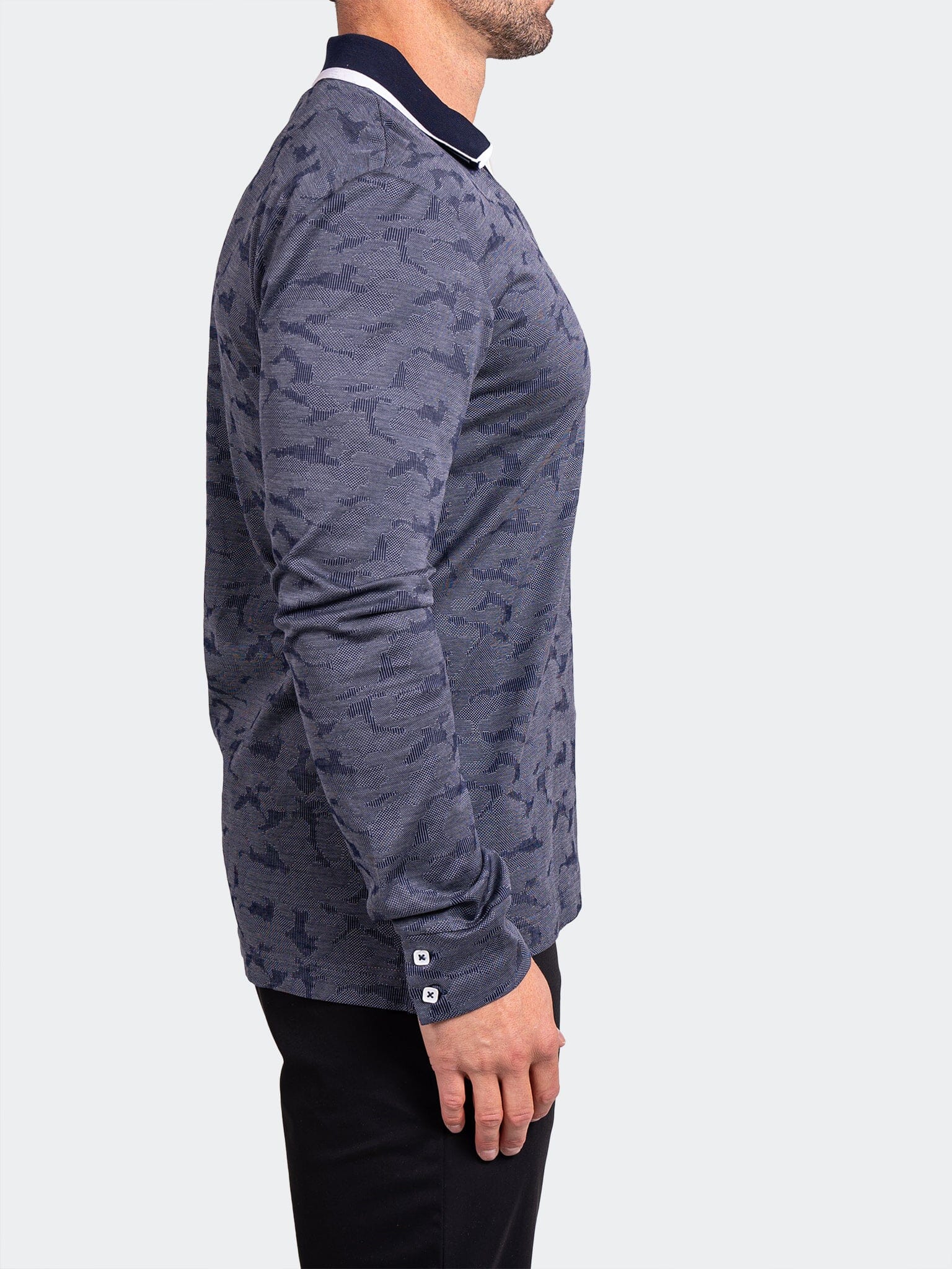 Knit Ascension Blue Camo Polo