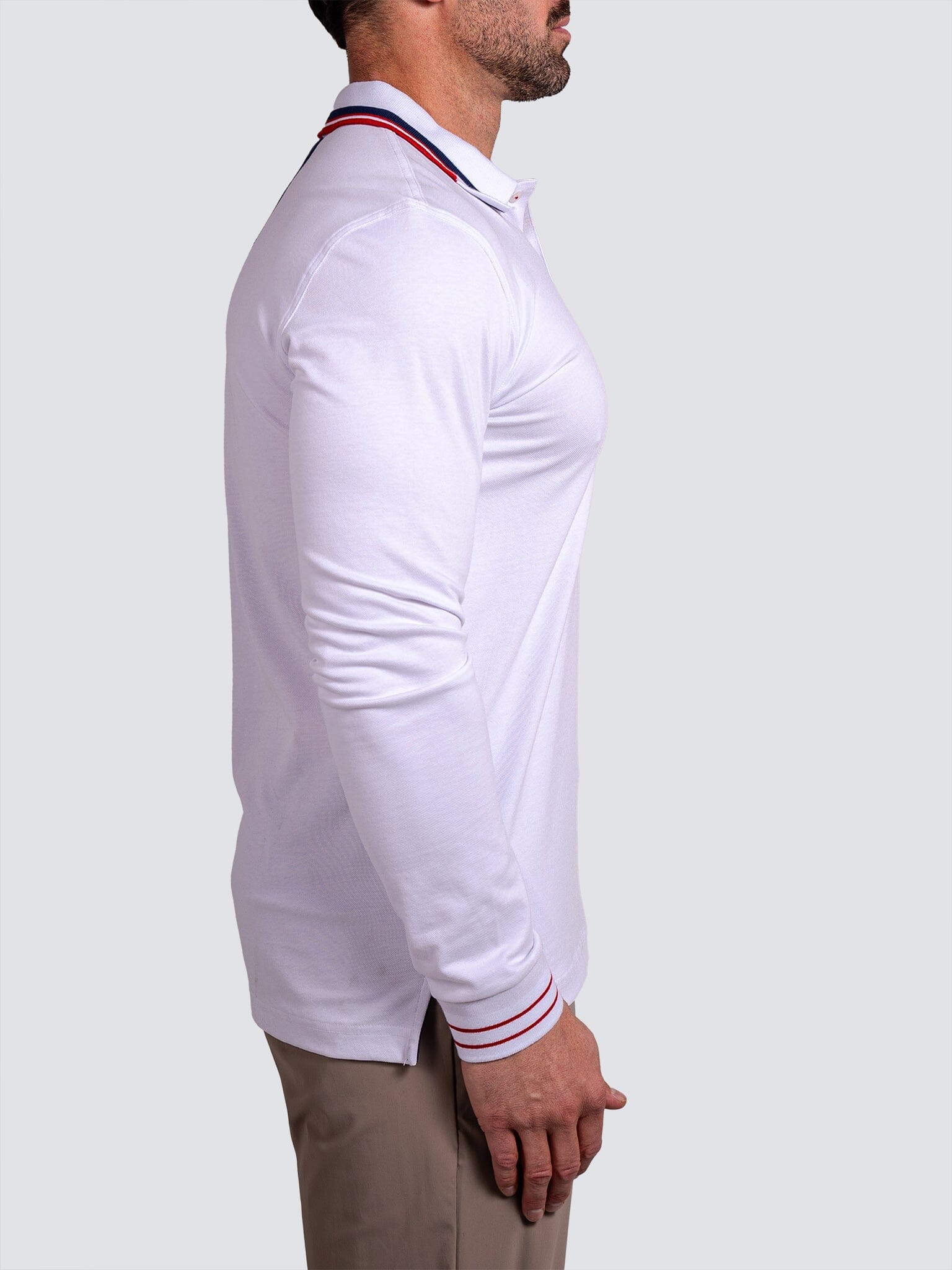 Ascension Tipped White Polo