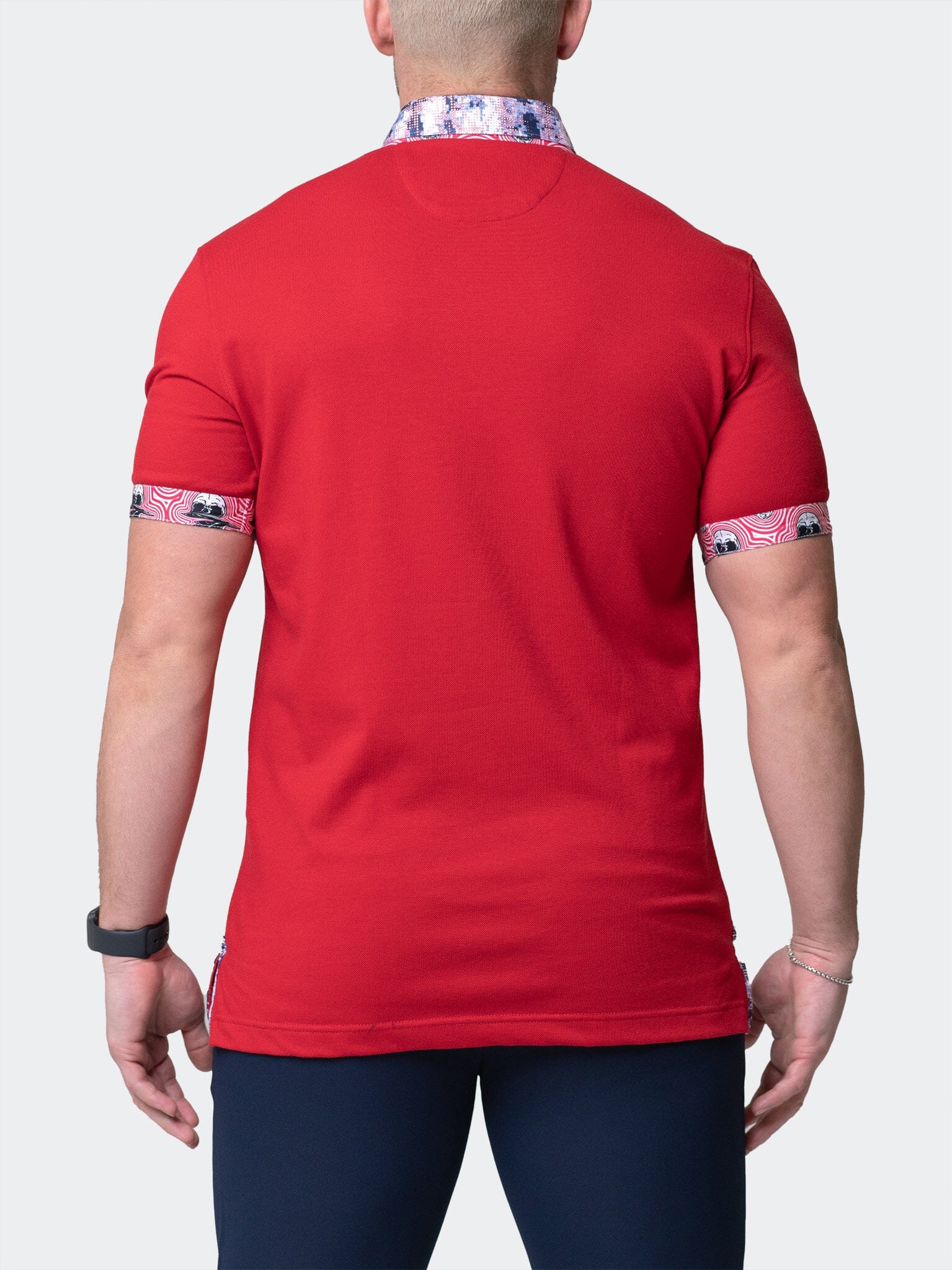 Mozart Solid Ripple Red Polo